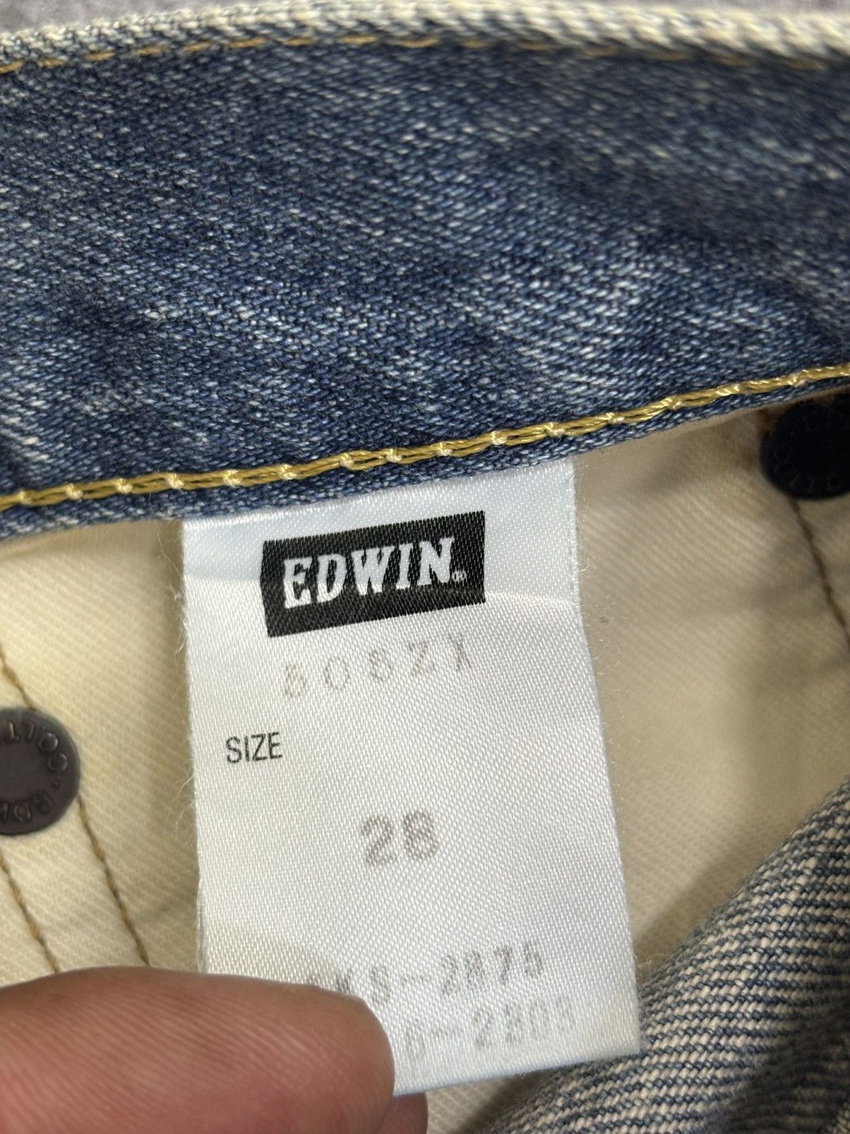 Edwin 💥Insane 90s Style💥Edwin 504ZX Slevedge Distressed Denim F538 Size US 31 - 22 Thumbnail