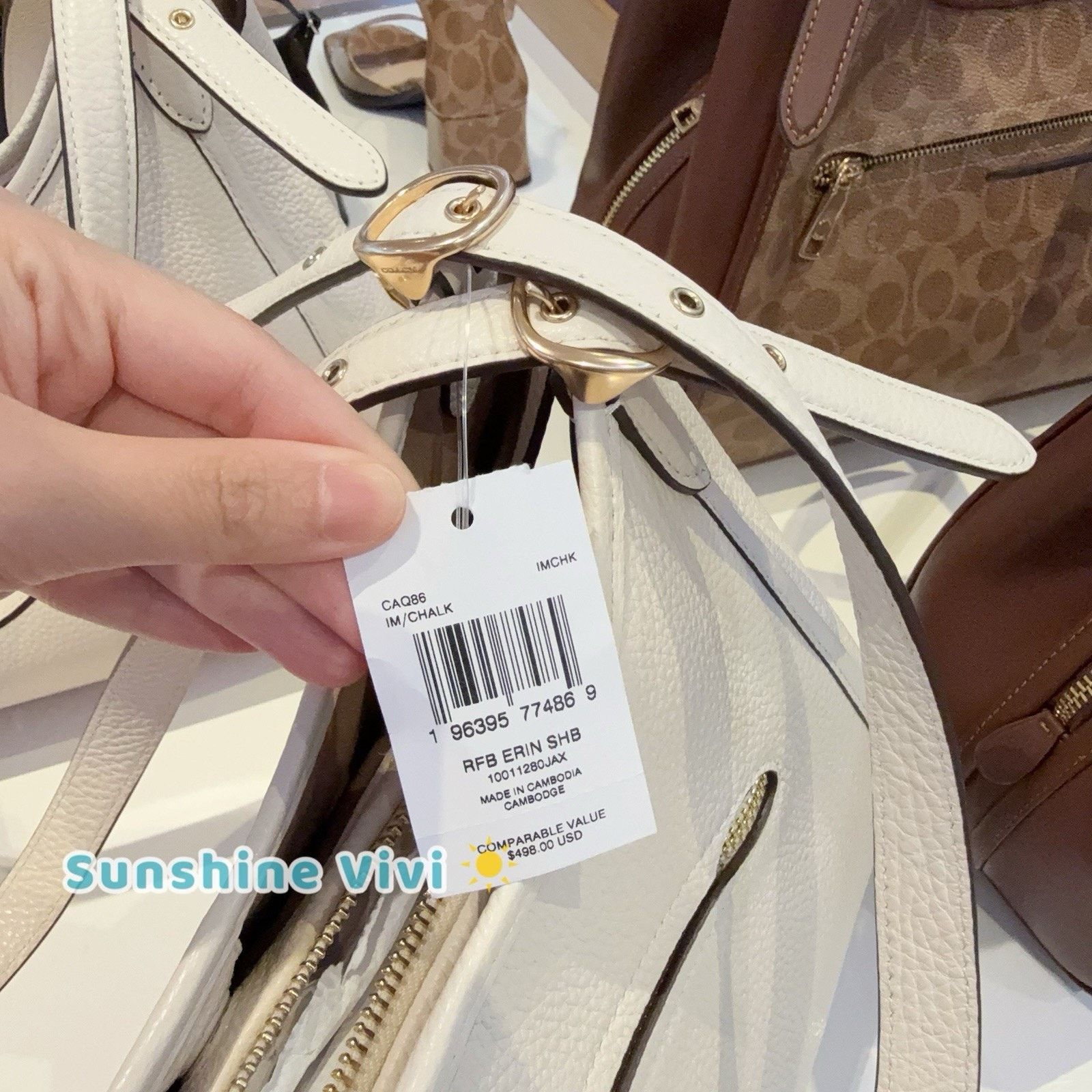 Coach NWT Bundle Coach Erin Bag CAQ86 & C3441 Long Zip Wallet Size ONE SIZE - 5 Thumbnail
