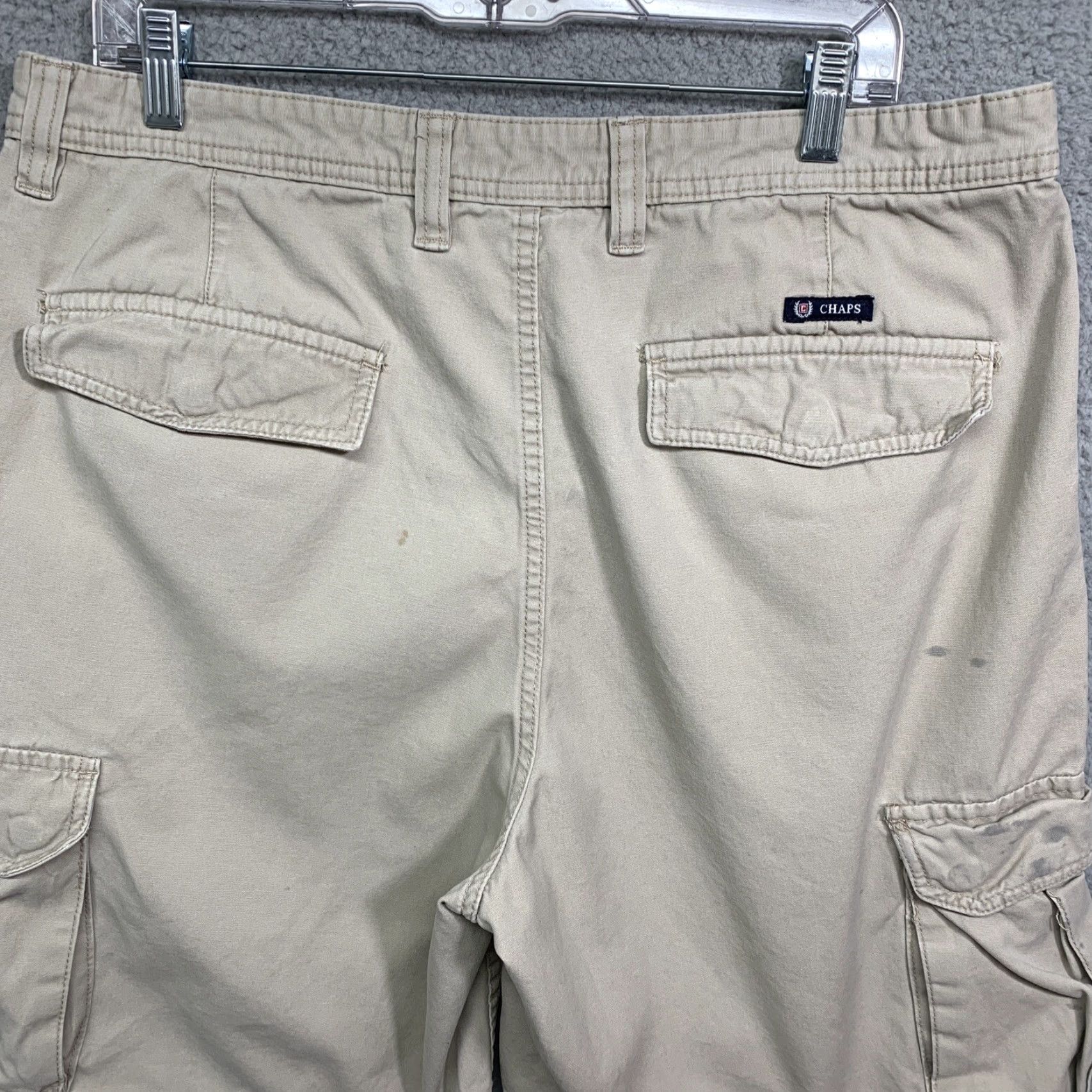 Chaps Chaps Cargo Shorts Men's 36W Khaki Baggy Straight Outdoors Canvas 6 Pockets Logo Size US 36 / EU 52 - 5 Thumbnail