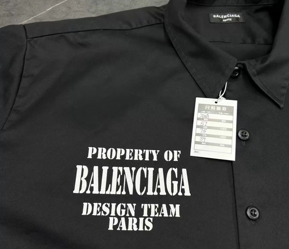 Balenciaga Balenciaga black slogan short sleeved shirt Size US L / EU 52-54 / 3 - 4 Thumbnail