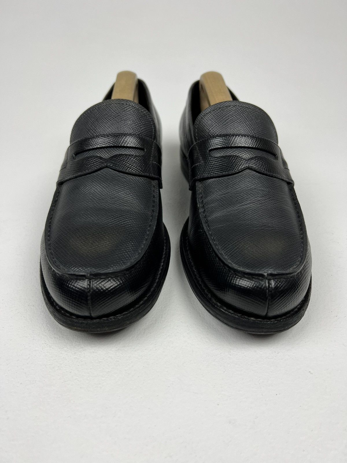 Prada PRADA Loafers Leather Saffiano Penny Shoes FOMS Black Men’s Size US 9.5 / EU 42-43 - 5 Thumbnail
