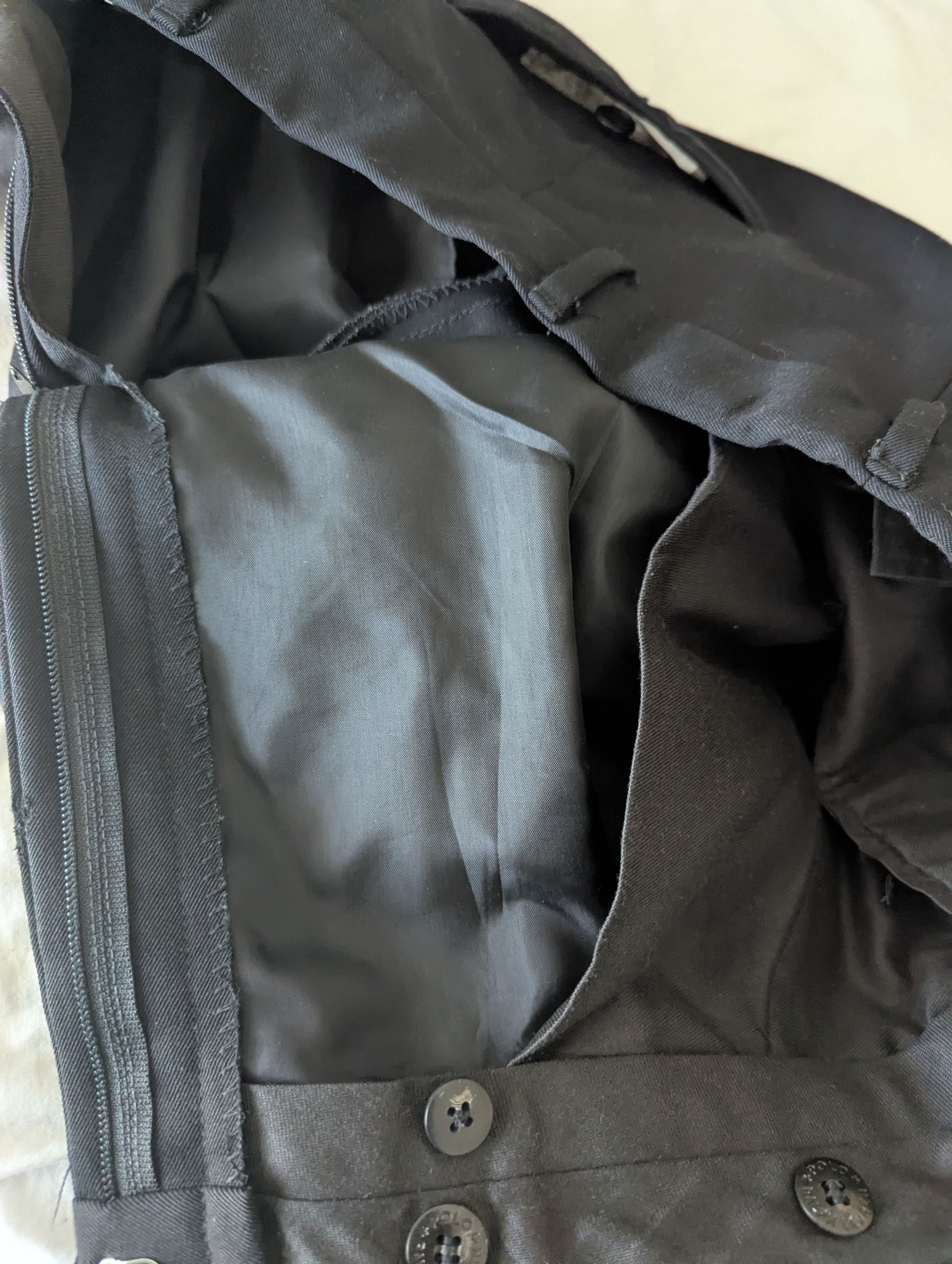 Polo Ralph Lauren Vintage Wool Black Pant Size 38L - 5 Thumbnail