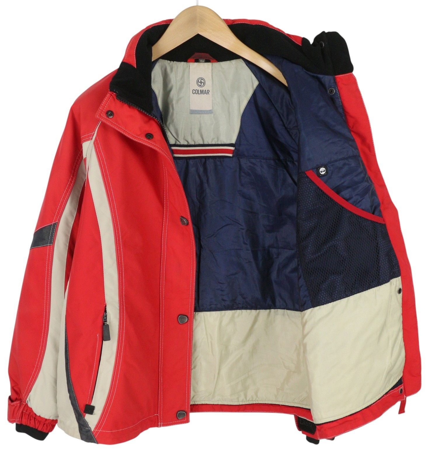 Colmar 44 Red Vintage Hidden Hood Full Zip Lined Lightweight 86456 Size US S / EU 44-46 / 1 - 4 Thumbnail