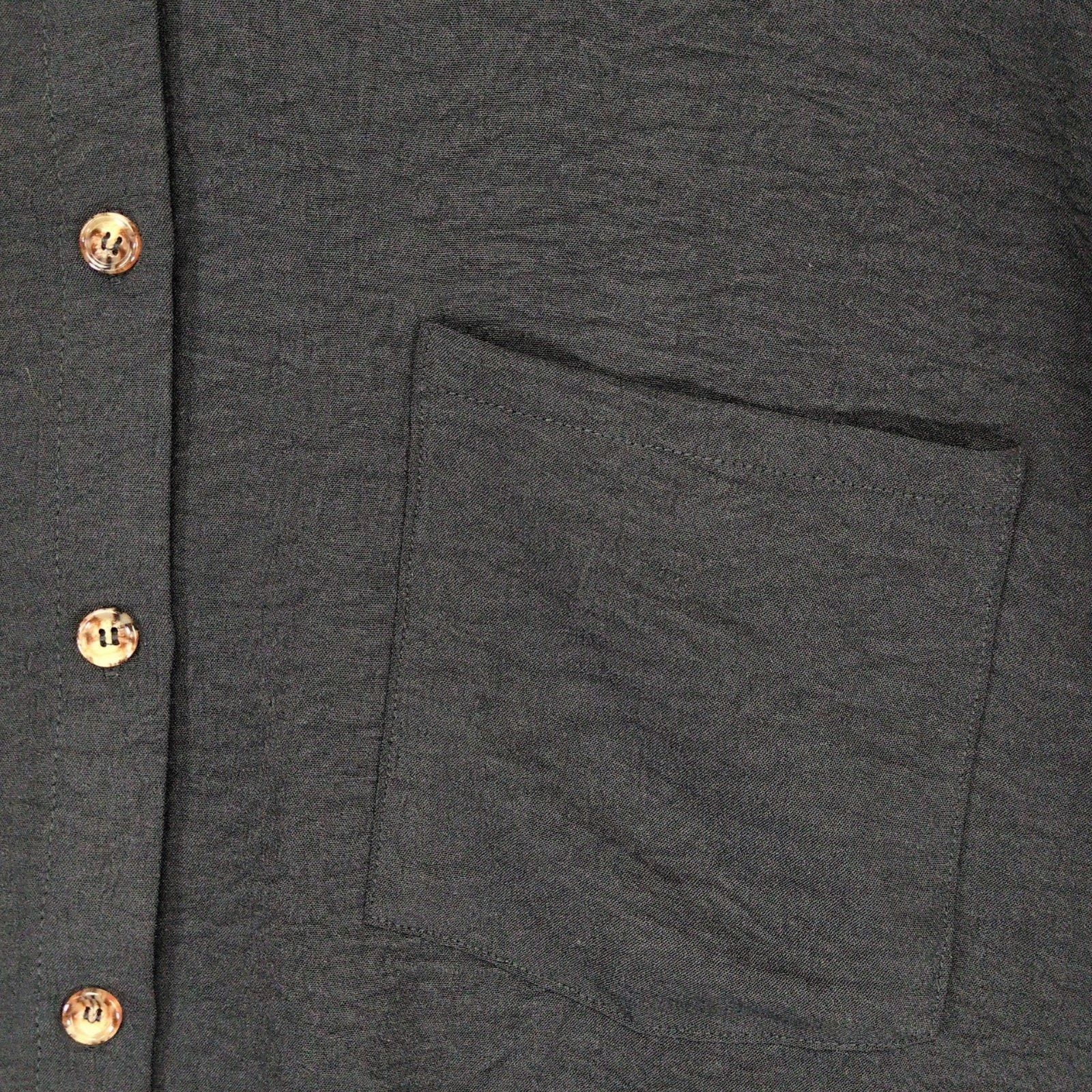 Other White Birch Sz XL Flowy Black Button Up Long Sleeve Shirt Size XL / US 12-14 / IT 48-50 - 4 Thumbnail