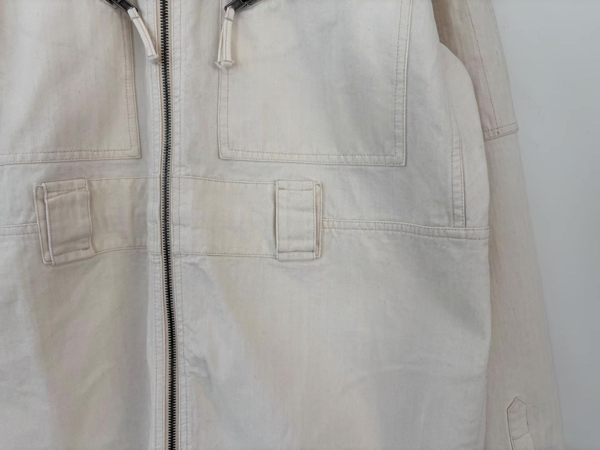 Maison Margiela Maison Margiela Men's Off-White Denim Workwear Jacket Ｑ21 Size US S / EU 44-46 / 1 - 2 Thumbnail