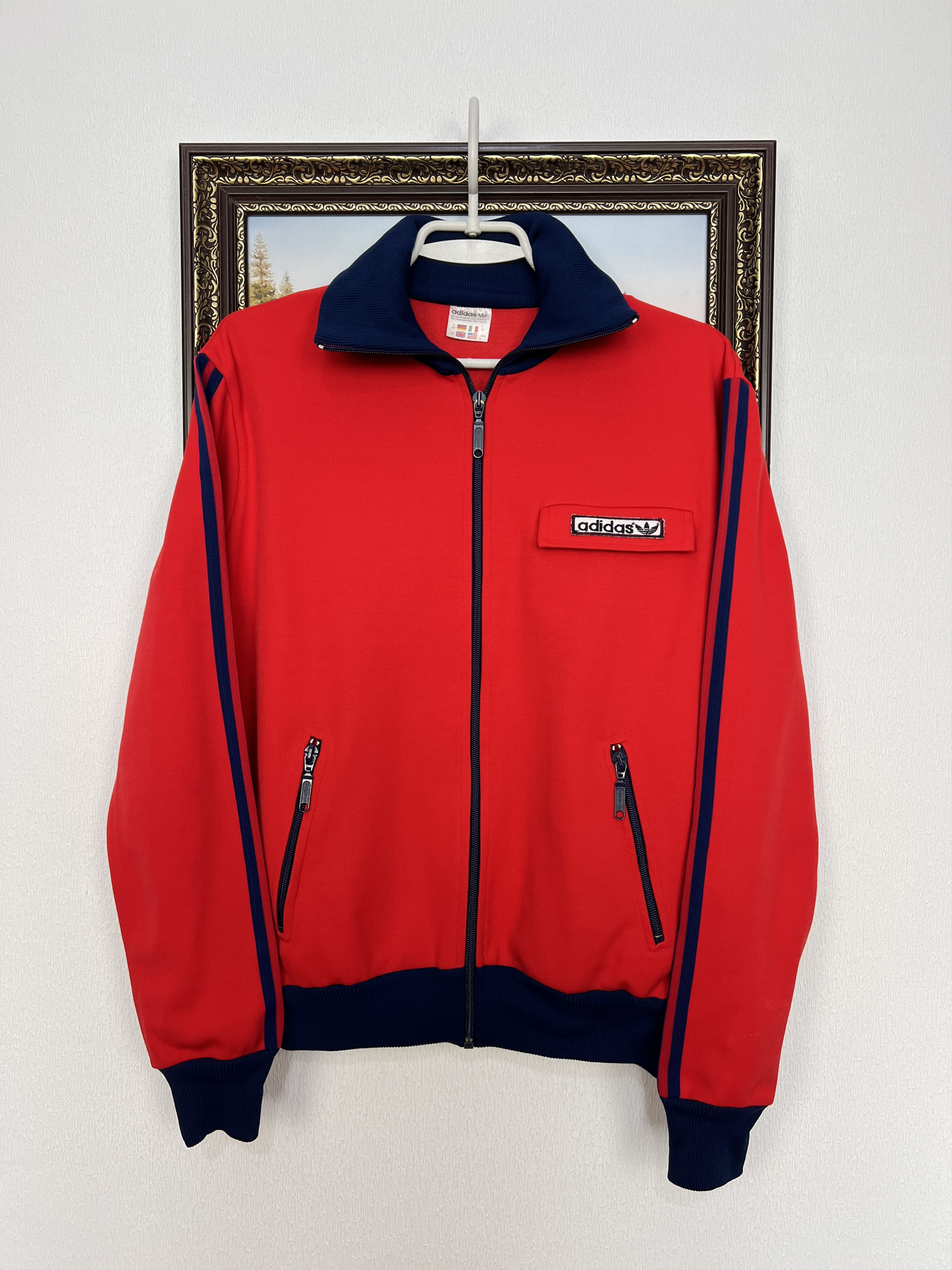 Vintage 80's Adidas Red Yugoslavia Jacket Mens Track Top