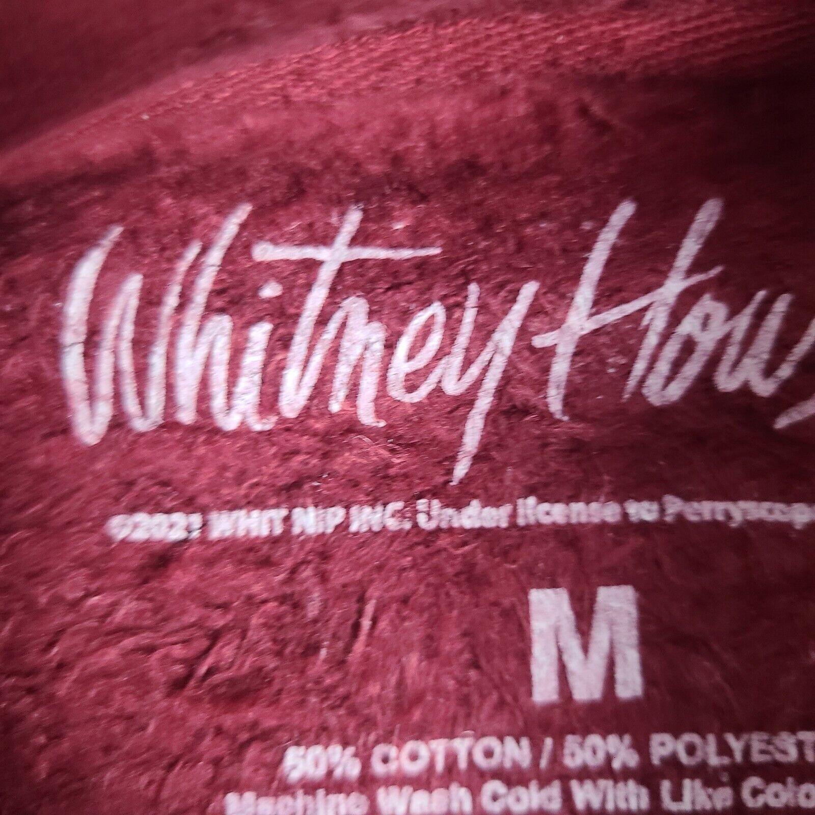 Vintage Whitney Houston Hoodie Hooded Sweatshirt Maroon Unixex Size Size M / US 6-8 / IT 42-44 - 4 Thumbnail