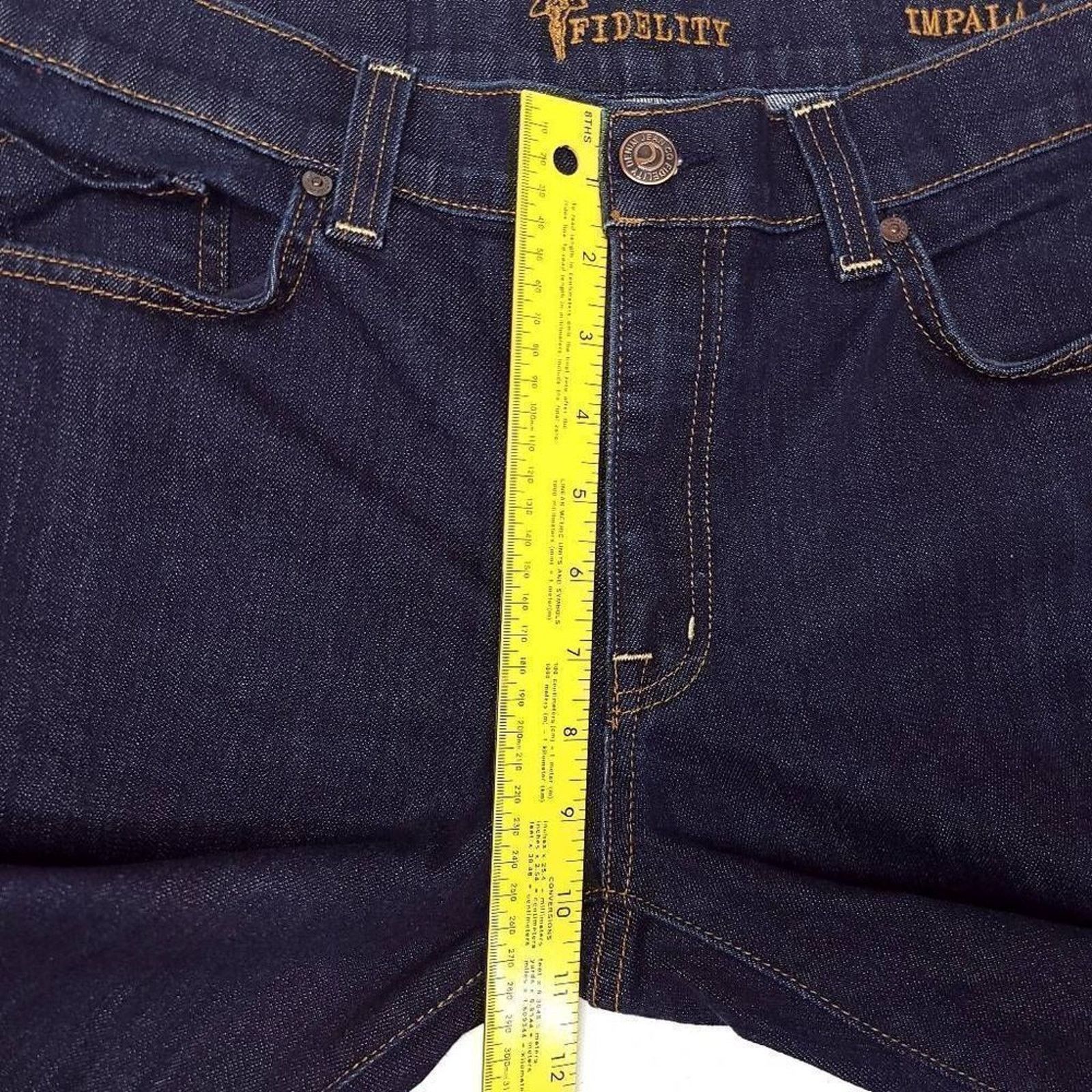 Fidelity Fidelity Impala Jeans 36x27 Blue Stretch Cotton Straight USA Size US 36 / EU 52 - 5 Thumbnail