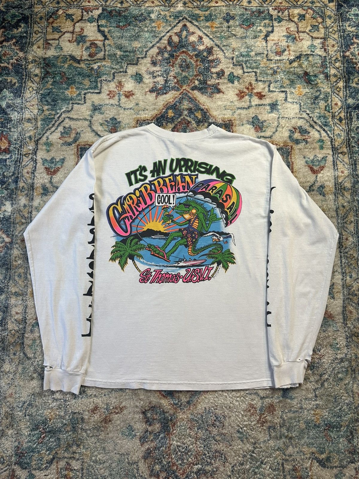 Vintage Vintage Parasailing Iguana Staff Long Sleeve T-shirt Large Size US XL / EU 56 / 4 - 2 Thumbnail