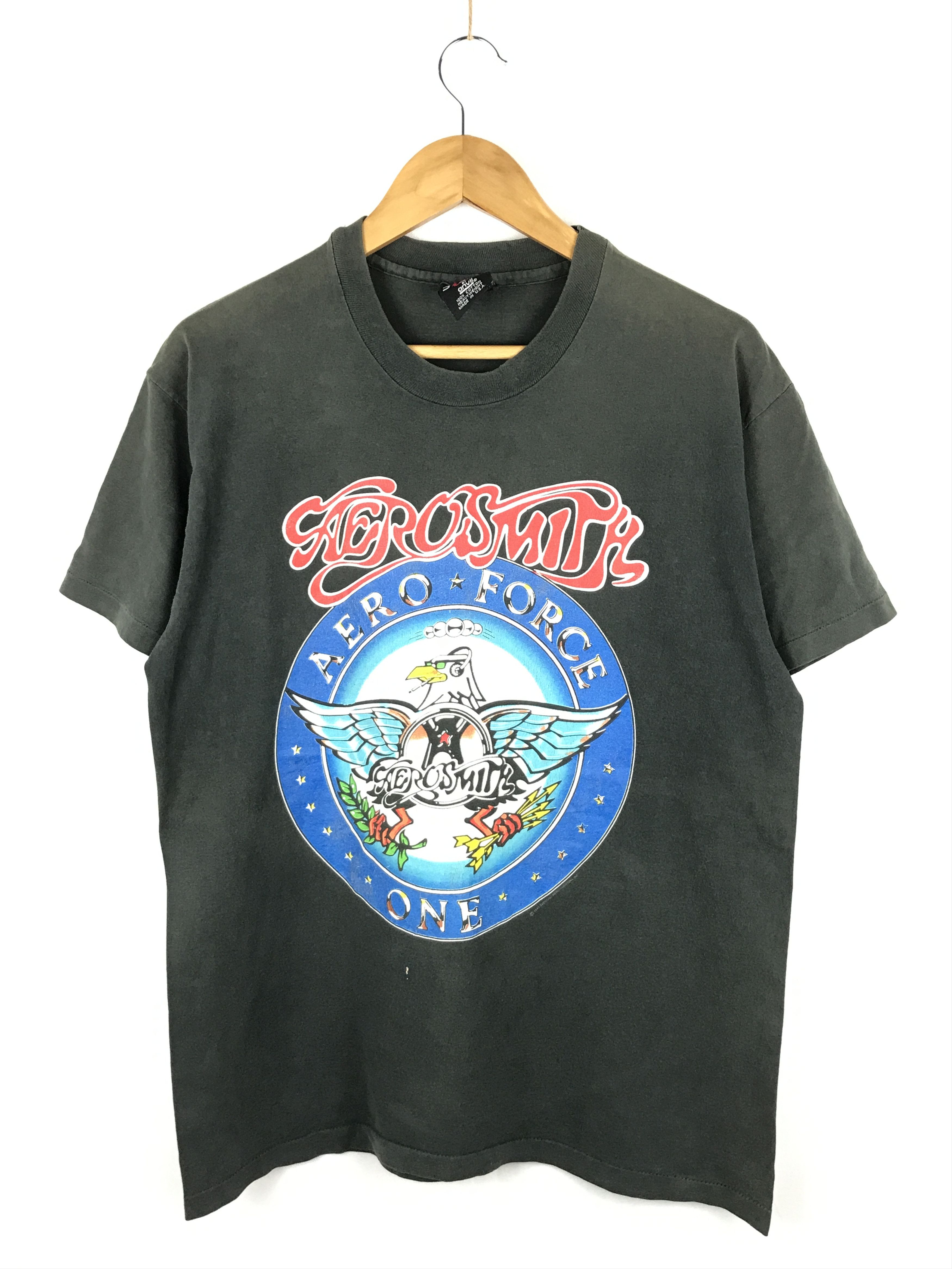 Aerosmith × Band Tees × Vintage Vintage Aerosmith Aero Force Giant By Anvil Size US L / EU 52-54 / 3 - 1 Thumbnail