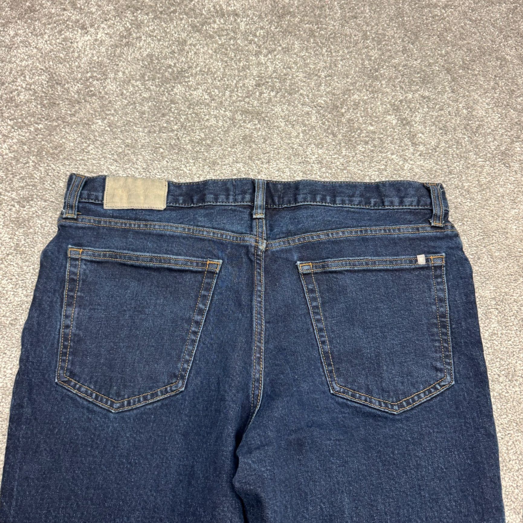 Everlane Everlane Slim Fit Denim Jeans Mens 33x28 Dark Wash Blue Cotton Stretch Straight 5-Pocket City Streetwear Modern Size US 33 - 4 Thumbnail