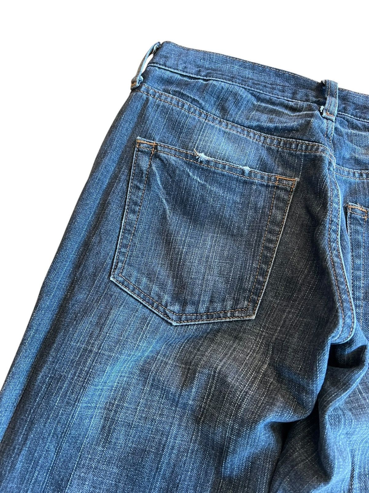 Japanese Brand Vintage Flare Crackwash Bobson Faded Jean Size US 30 / EU 46 - 13 Thumbnail