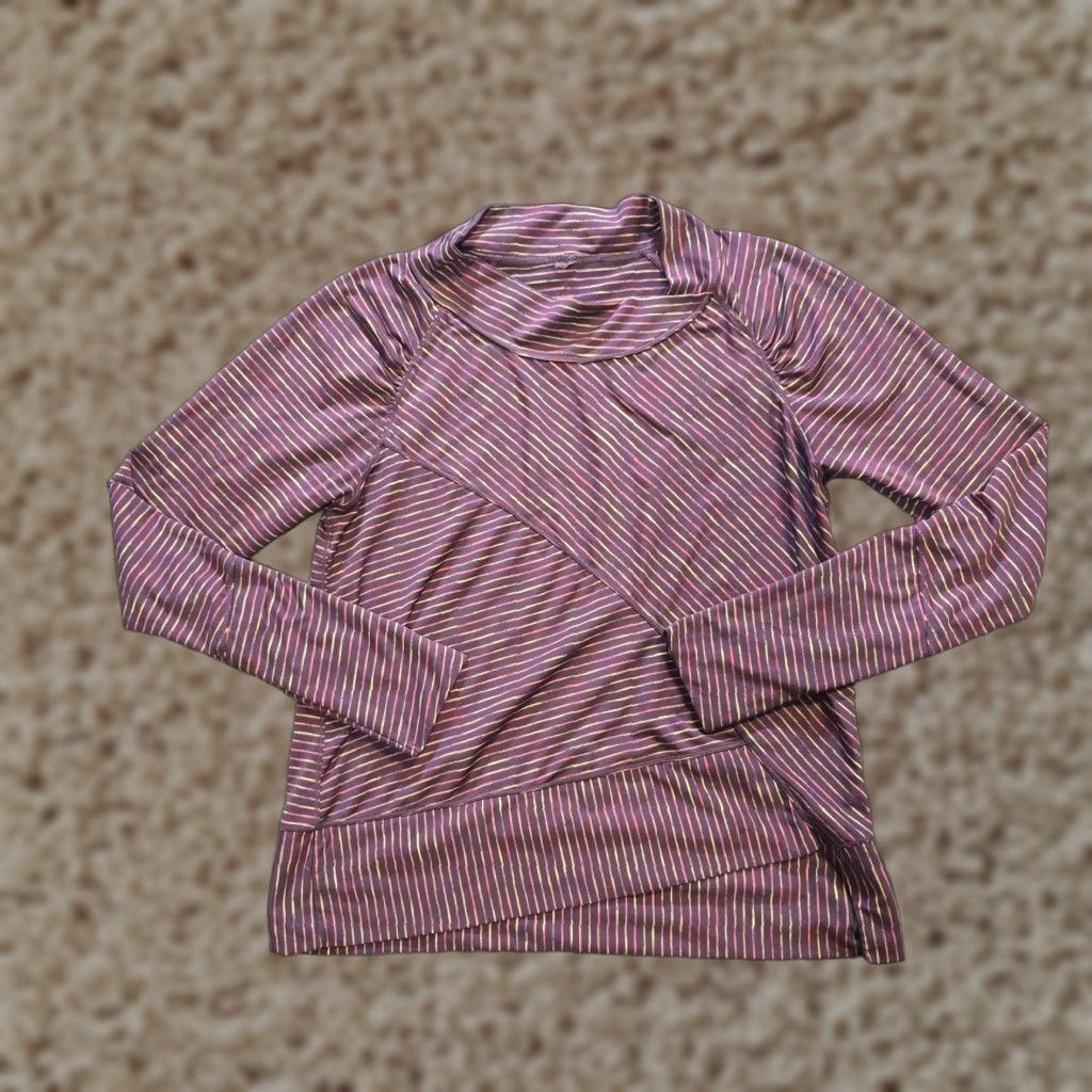 Prana Prana Top Womens Size S Purple Stripe Long Sleeve Stretch Performance Casual Shirt Size S / US 4 / IT 40 - 1 Thumbnail