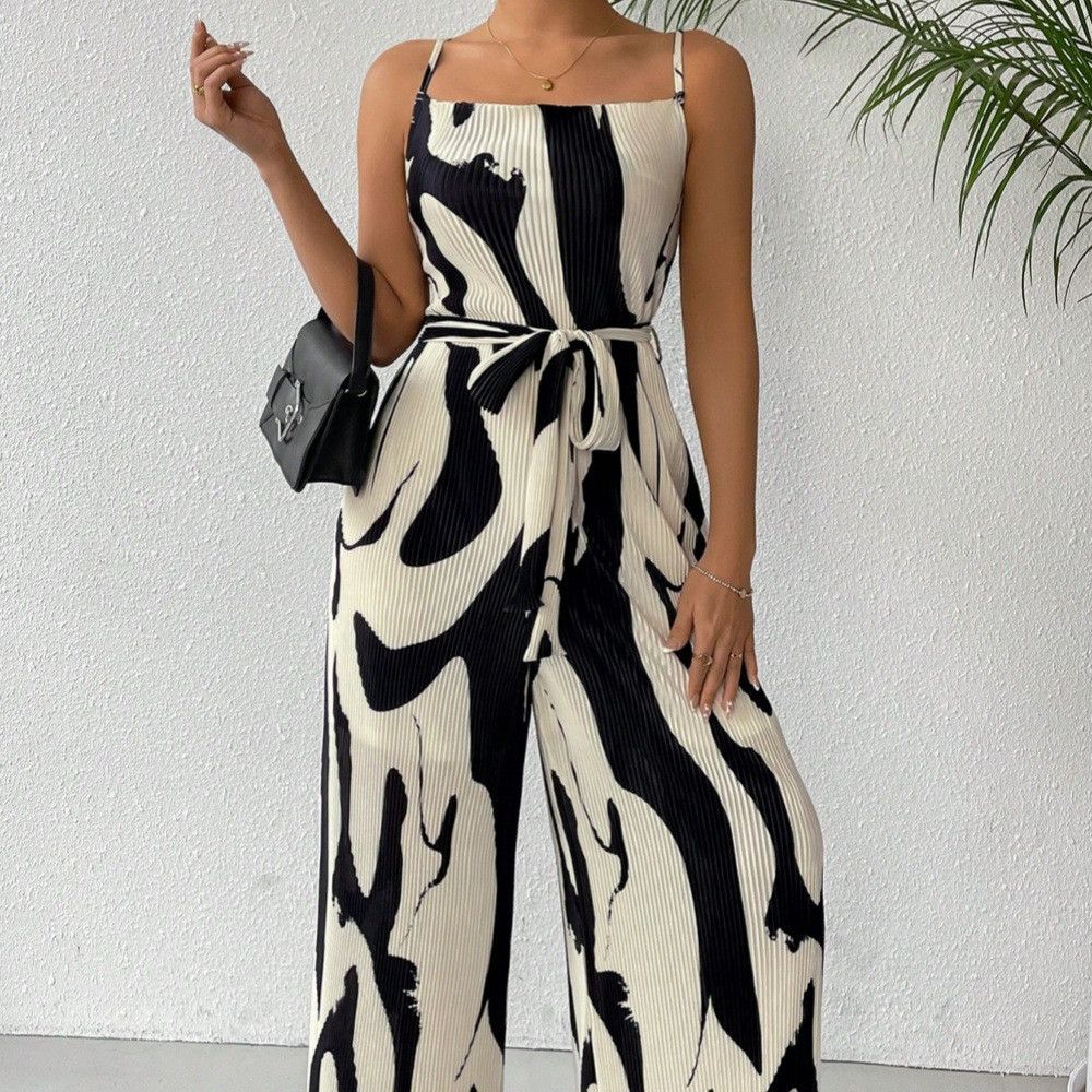 Other Printed Loose Women's Sleeveless Suspender Jumpsuit Size XL / US 12-14 / IT 48-50 - 1 Thumbnail