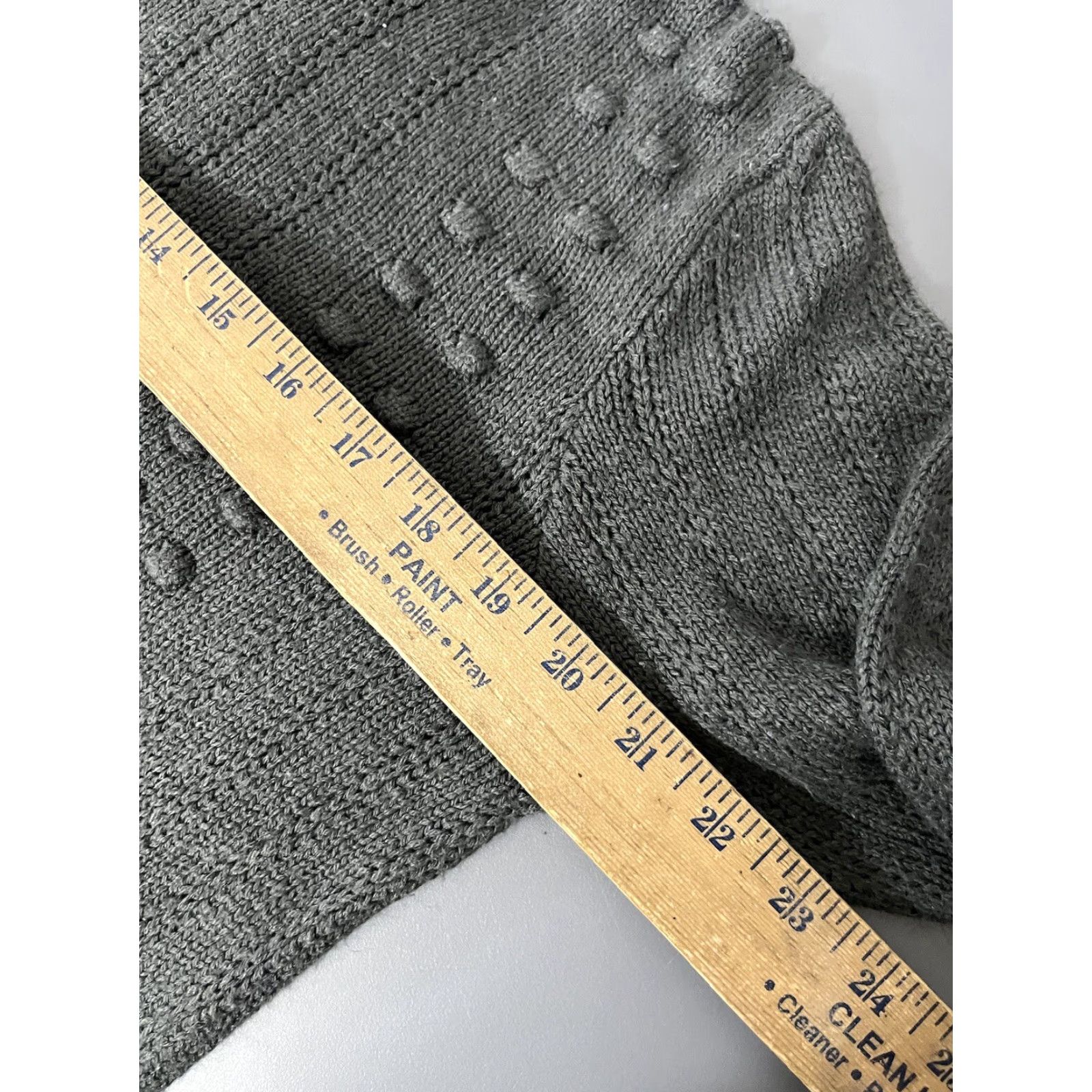 Vintage Joe Fresh Womens Sweater Small Gray Cable-Knit Crew-Neck Pullover Size S / US 4 / IT 40 - 5 Thumbnail