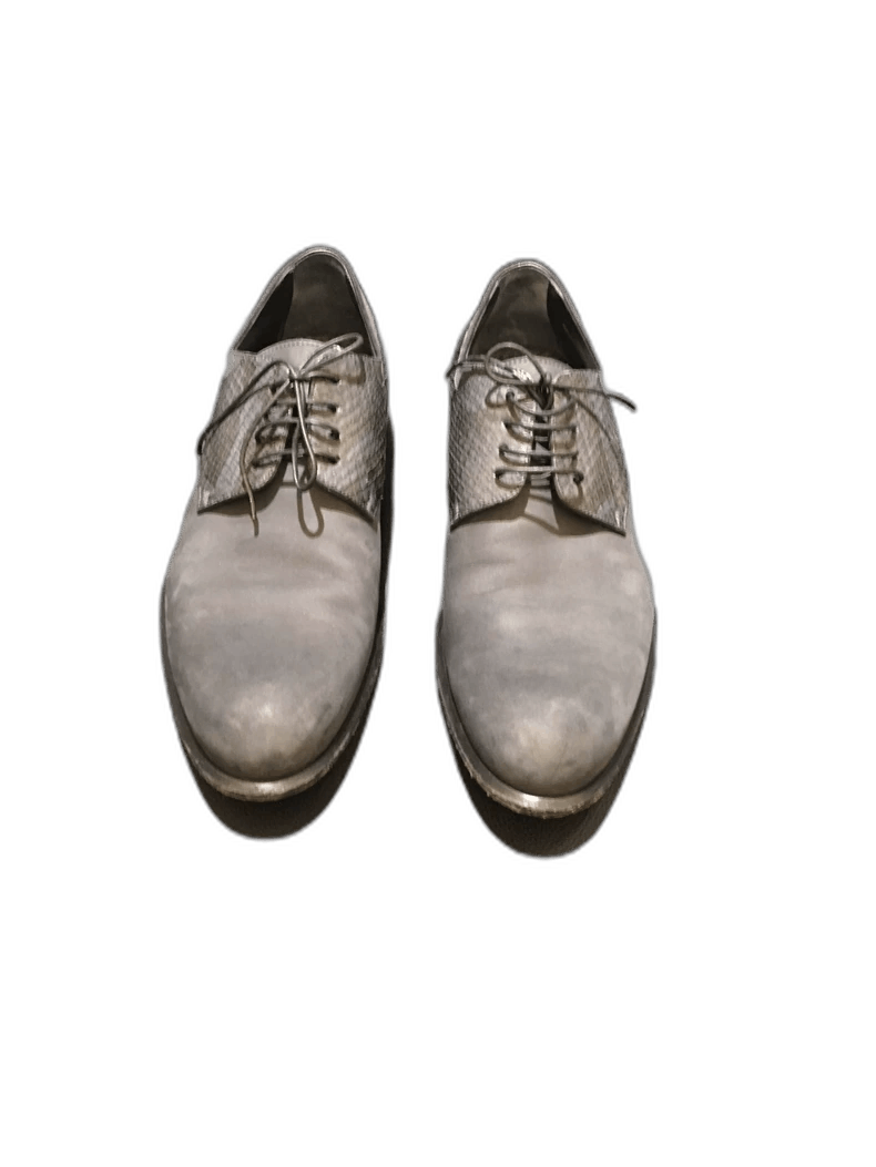 Louis Vuitton lv grey leather lace-up shoes Size US 7 / EU 40 - 1 Thumbnail