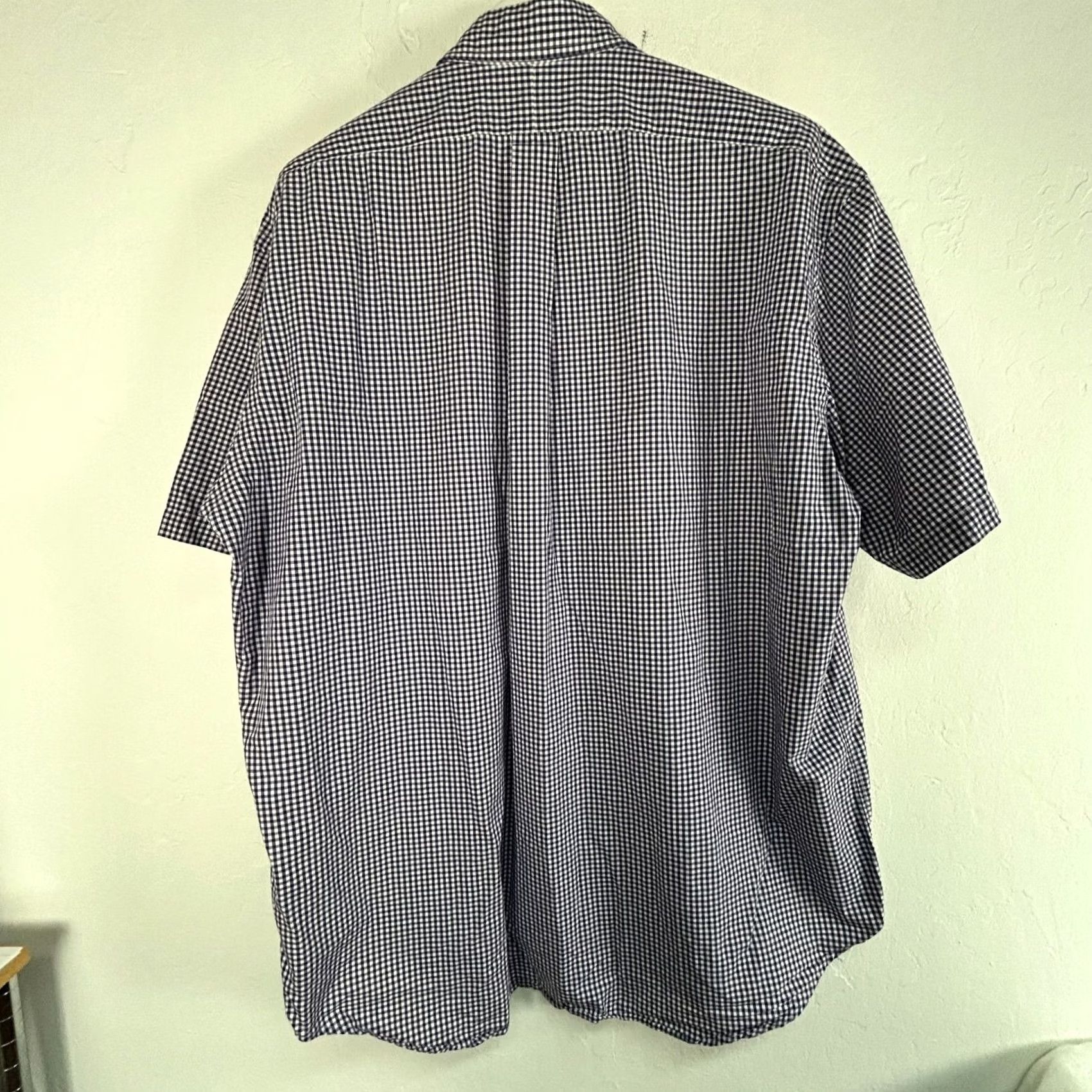 Ralph Lauren Ralph Lauren Blake Mens Gingham Button-Down Shirt XL Purple/White Short Sleeve Size US XL / EU 56 / 4 - 2 Thumbnail