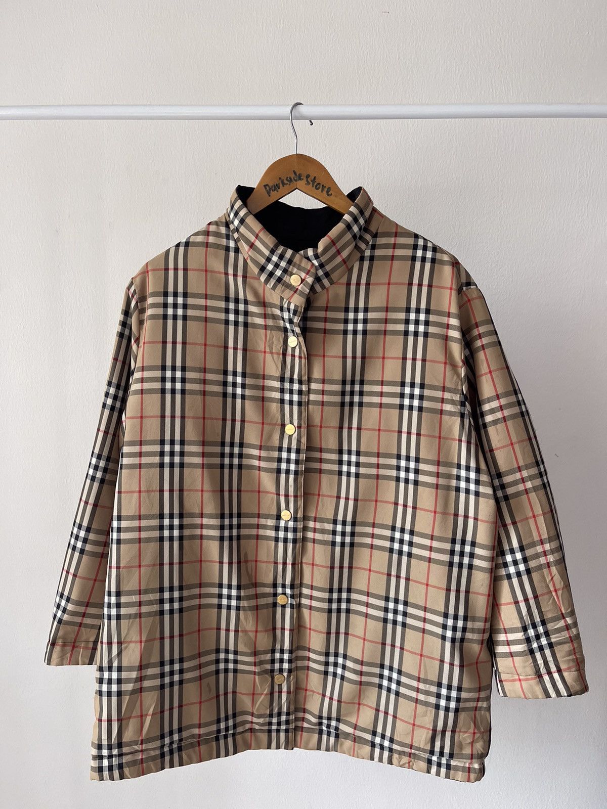 Burberry Vintage Burberry Nova Check Reversible Button Jacket Size US XL / EU 56 / 4 - 5 Thumbnail