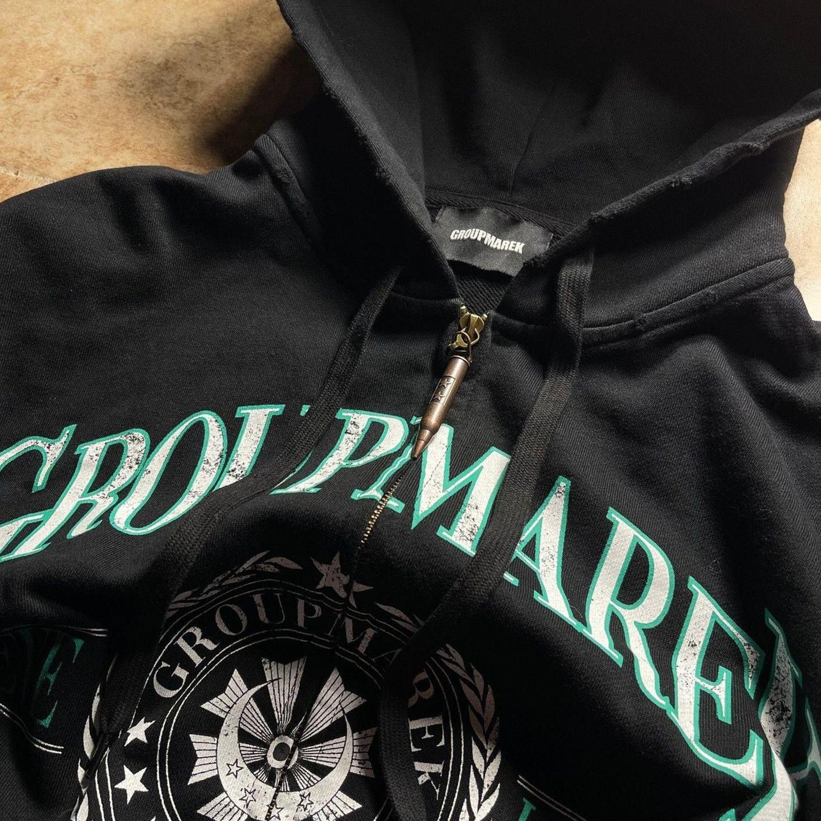 Other Balenciaga Style Saint Germain Black/Green Zip Up Hoodie Size US S / EU 44-46 / 1 - 5 Thumbnail