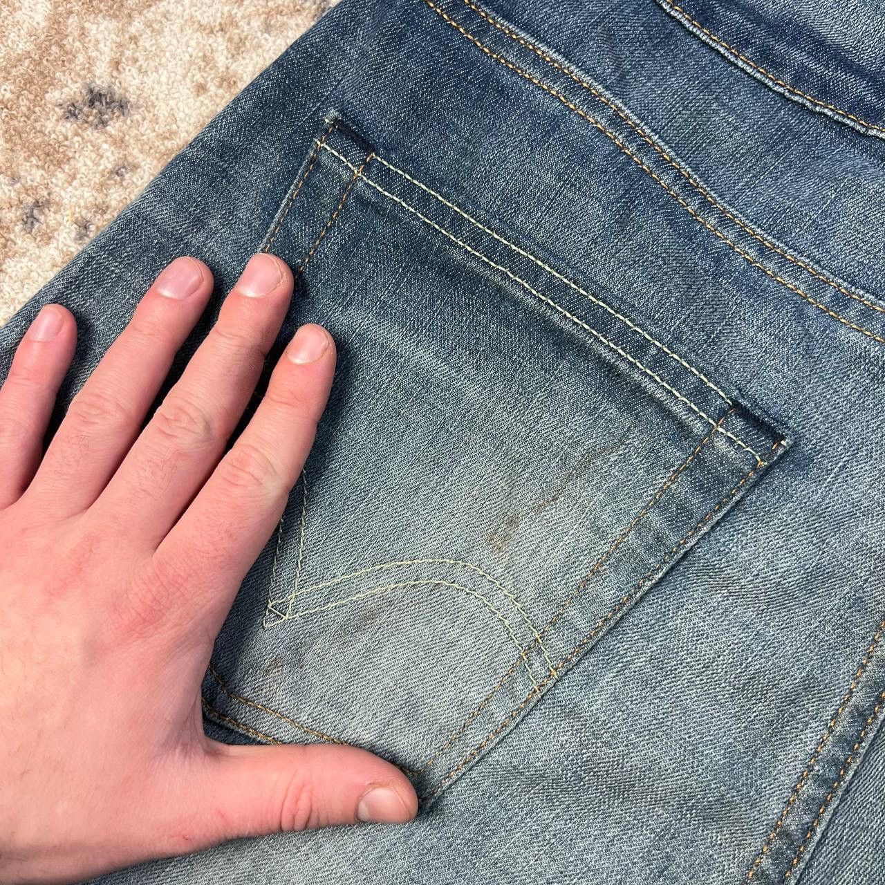 Levi's 506 Levis Vintage Y2K Light Blue Denim Jeans Size US 34 / EU 50 - 6 Thumbnail