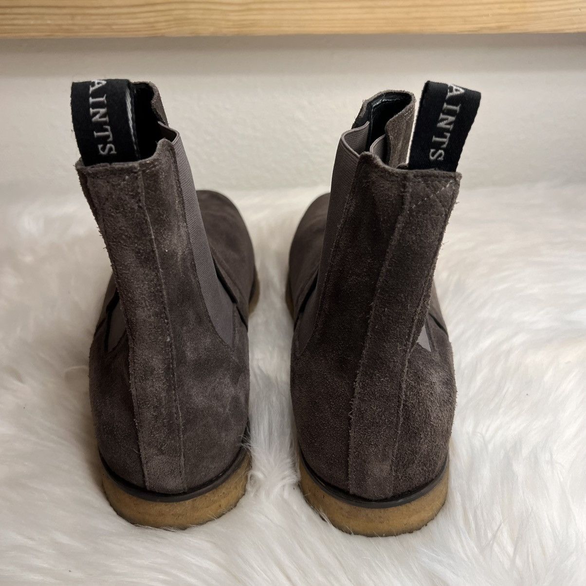 Allsaints ALLSAINTS Mens Chelsea Suede Boots Size US 13 / EU 46 - 4 Thumbnail