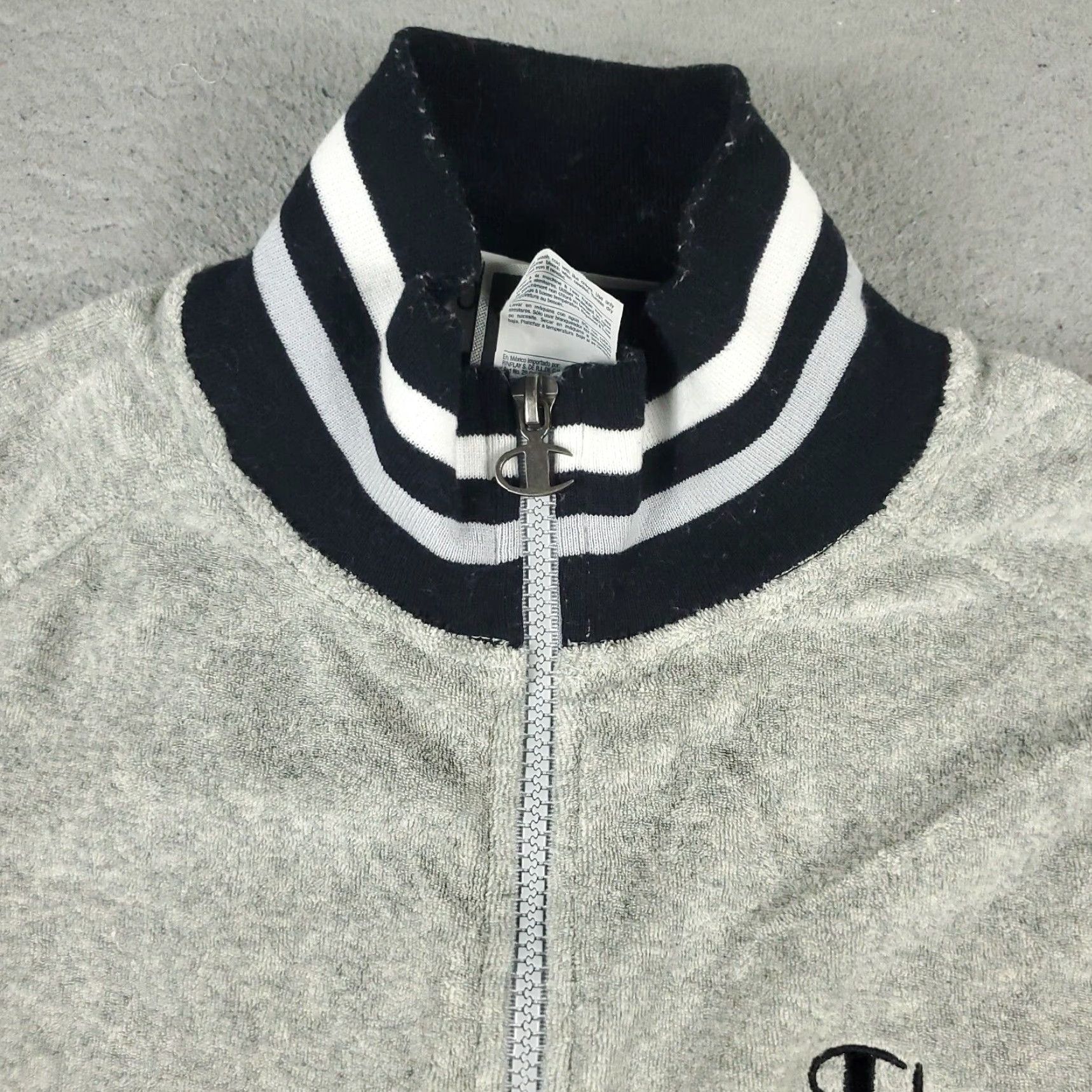 Champion Champion Jacket Mens Medium Gray Fleece Full Zip Up Track Sweater Coat Casual Size US M / EU 48-50 / 2 - 3 Thumbnail