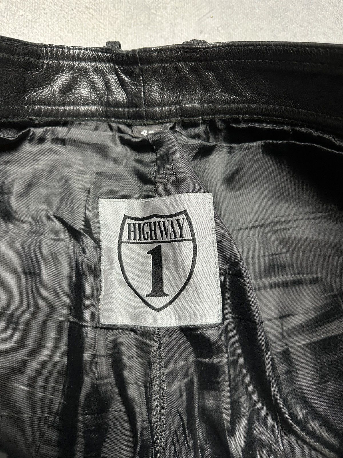 Genuine Leather Genuine Real Leather Highway 1 Pant Vintage Rock Punk Racing Size US 33 - 13 Thumbnail