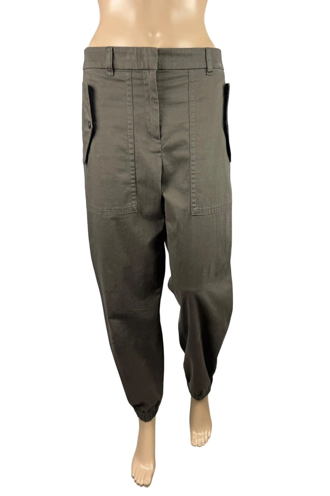 Other Marc Cain Khaki Cotton Pants Ankle Zip size 4 Size 36" / US 14 / IT 50 - 2 Thumbnail