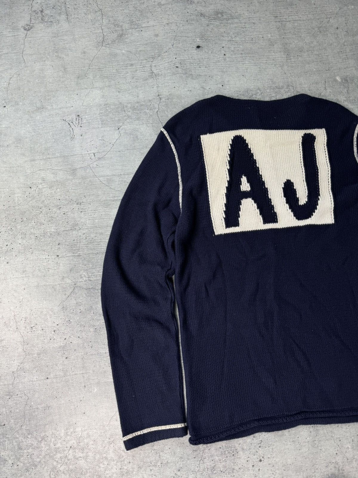 Armani Vintage Armani Y2K Big Logo Sweater Knited Size US L / EU 52-54 / 3 - 2 Thumbnail