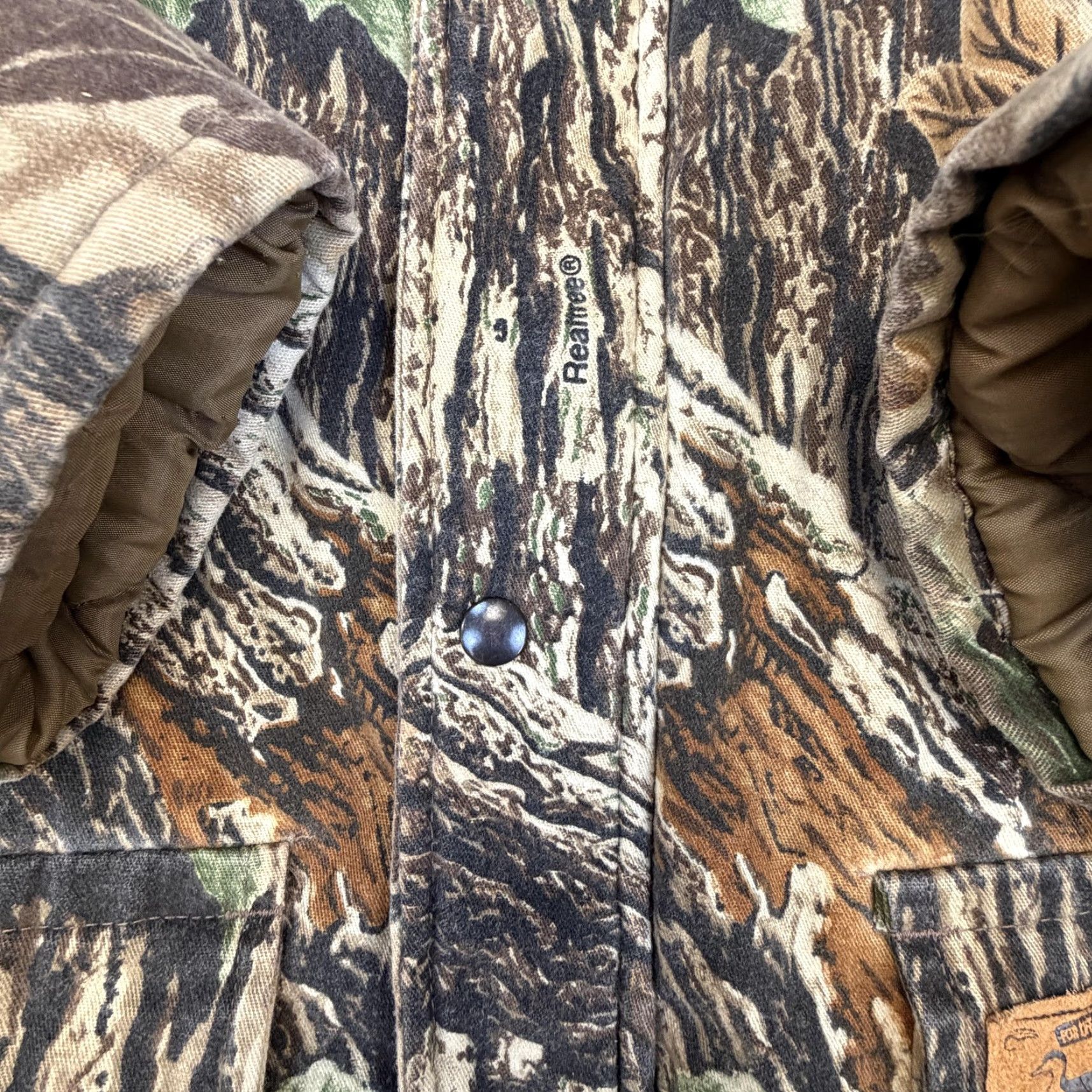 Realtree VINTAGE Duxbak Jacket Mens Large Brown Realtree Camo Canvas Quilted Hunting USA Size US L / EU 52-54 / 3 - 4 Thumbnail