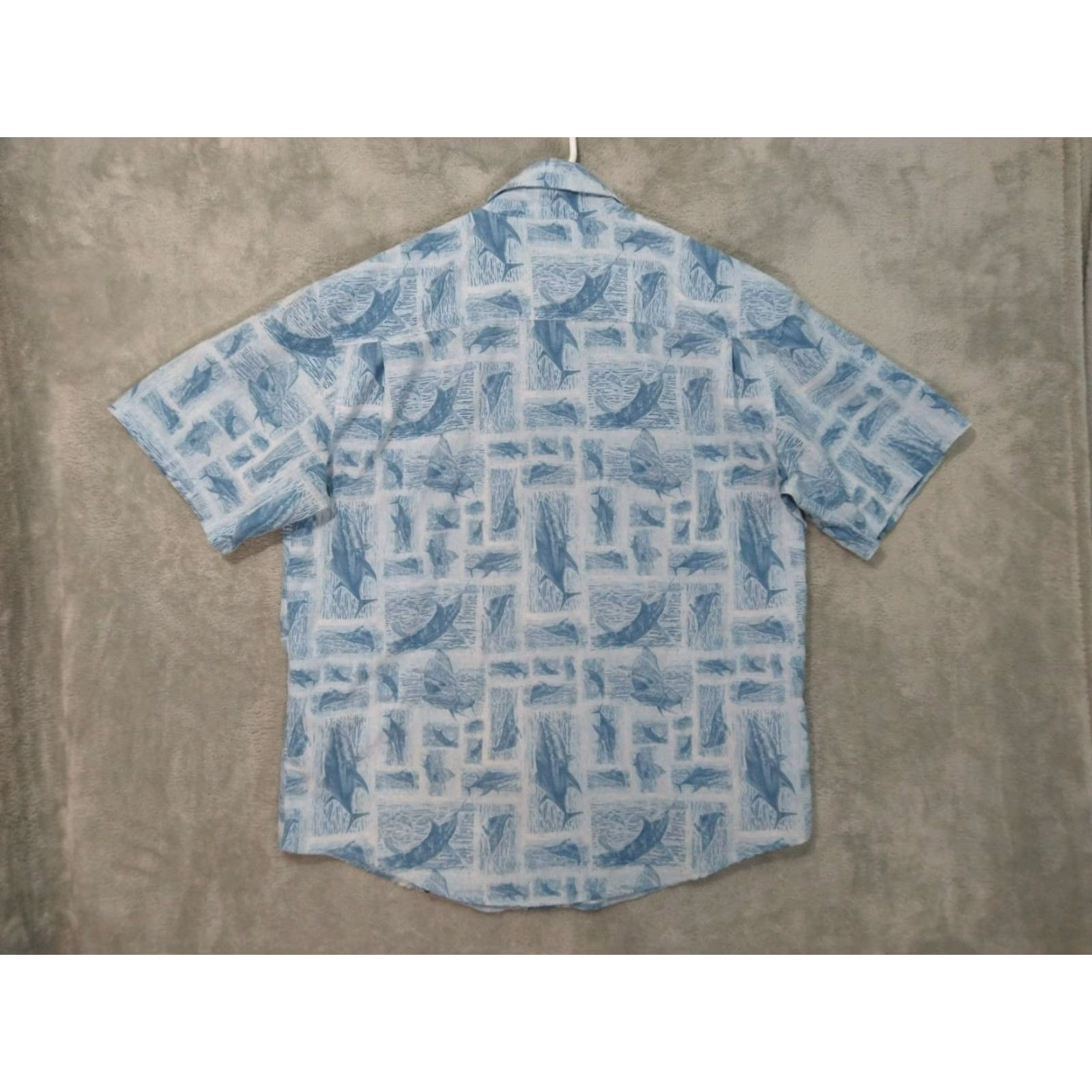 Vintage Huk Shirt Mens Small Blue Kona Stamped Short Sleeve Button Down Fishing Size US S / EU 44-46 / 1 - 2 Thumbnail
