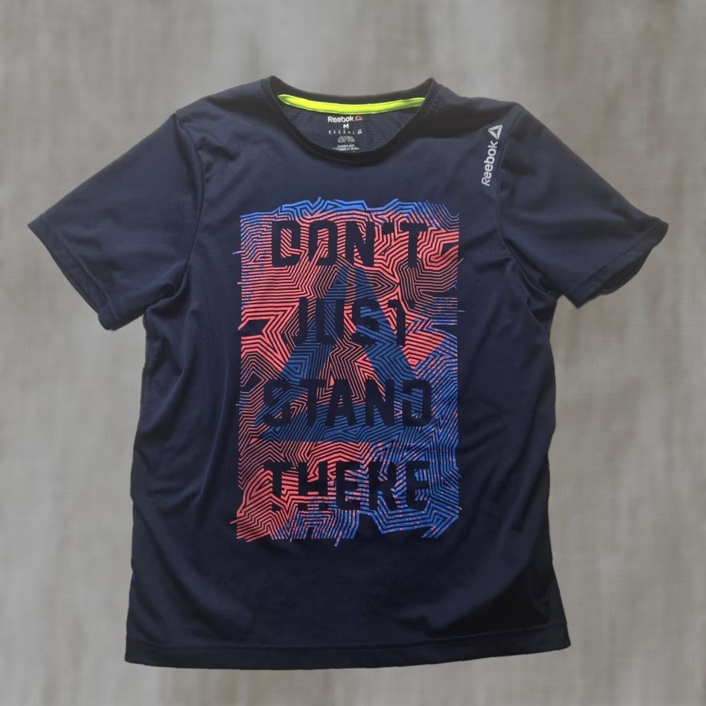 Reebok Reebok Shirt Mens M Medium Blue Lightweight Don’t Just Stand There Tee T-Shirt Regular Activewear Short Sleeve Size US M / EU 48-50 / 2 - 1 Thumbnail