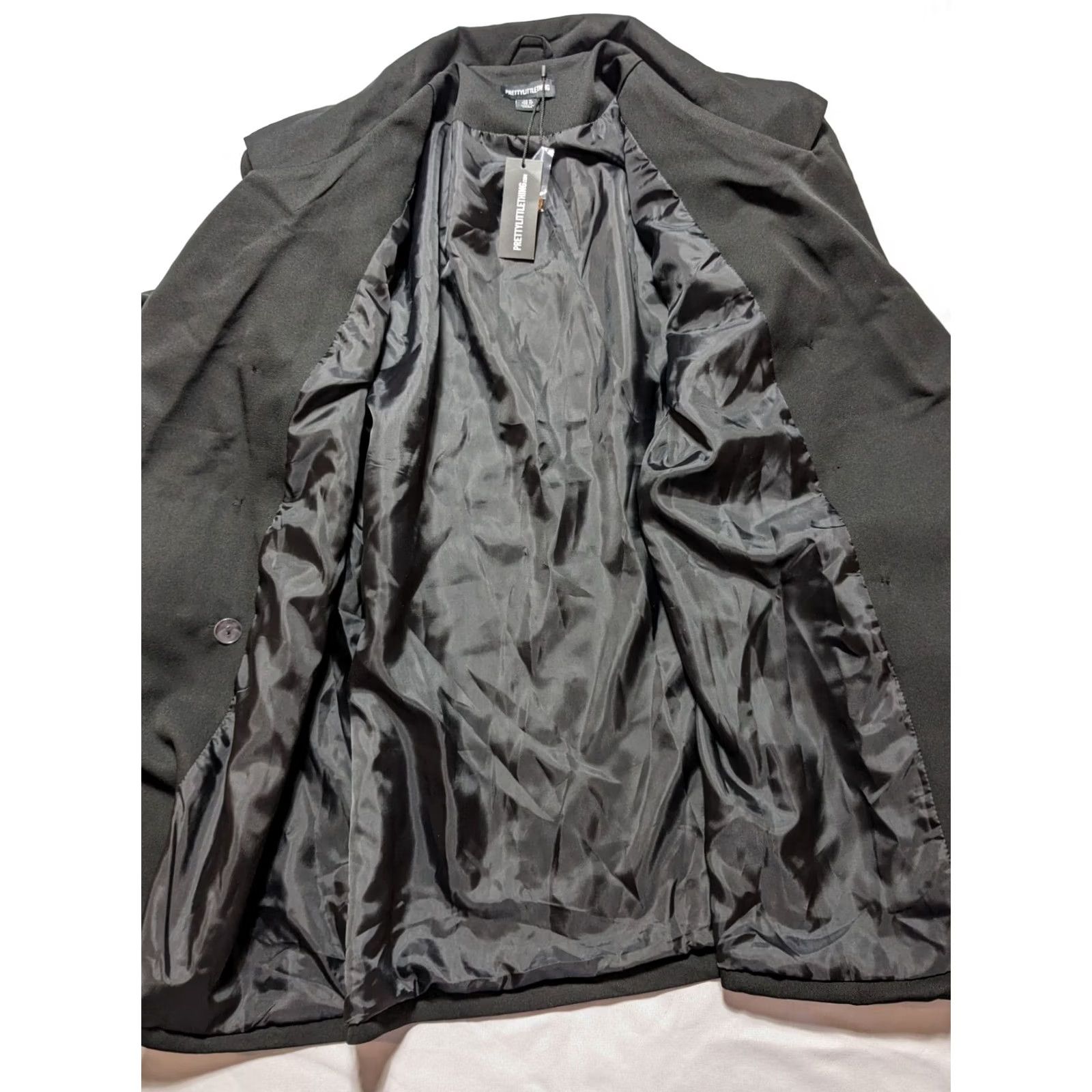 PrettyLittleThing VINTAGE PRETTY LITTLE THING Blazer Women Oversize US12 Black Military Button Detail NEW Size XL / US 12-14 / IT 48-50 - 5 Thumbnail
