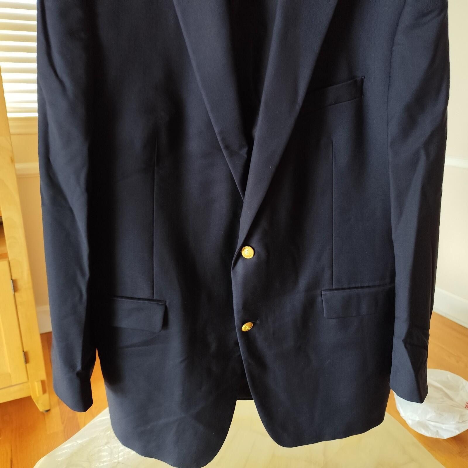 Lauren Ralph Lauren Lauren Ralph Lauren Navy Blue Blazer Gold Buttons 46L Size 46L - 4 Thumbnail