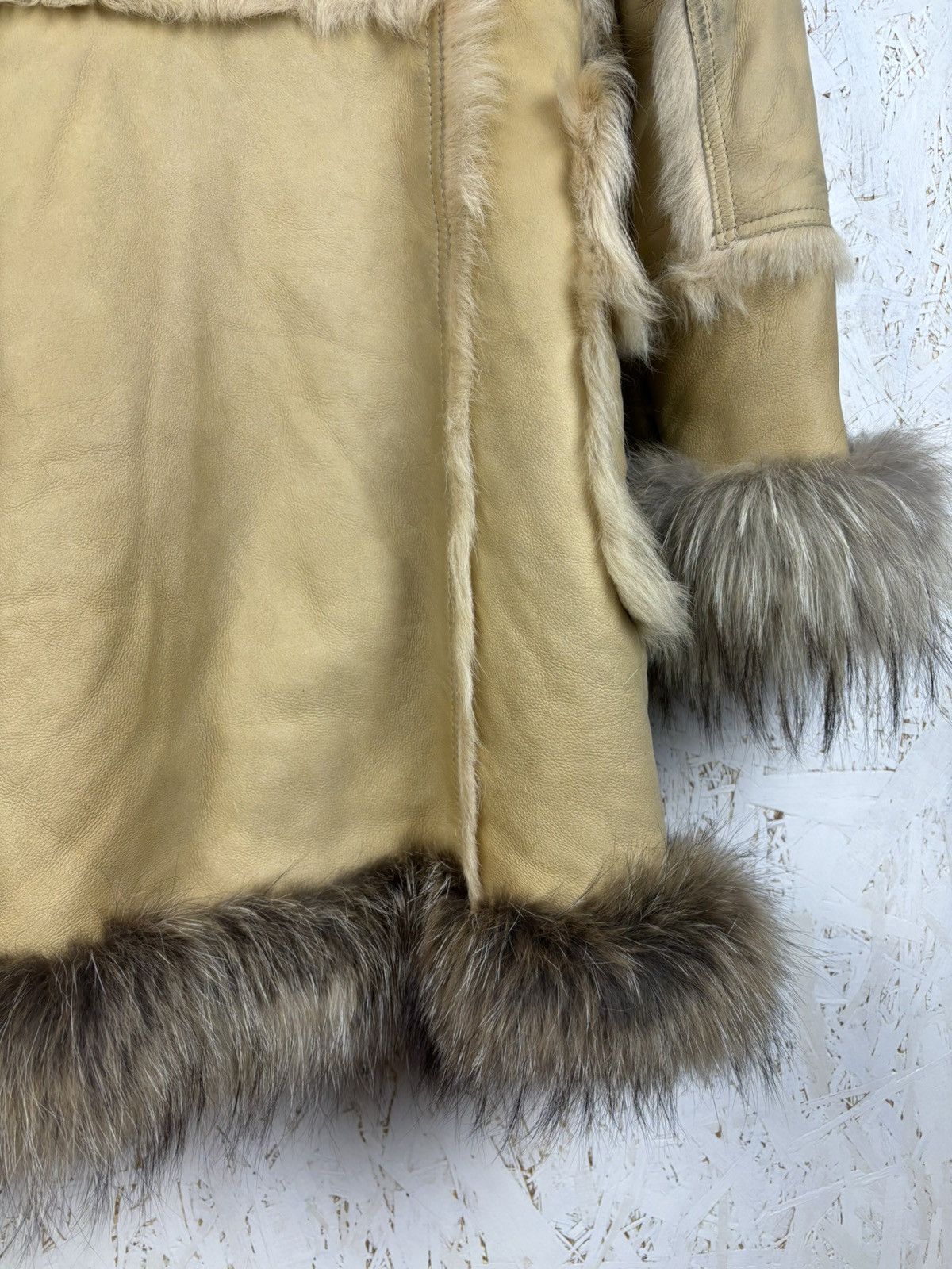 Prada Prada AW06 Shearling Sheep Fox Fur Leather Dufflecoat 44 Size M / US 6-8 / IT 42-44 - 14 Thumbnail
