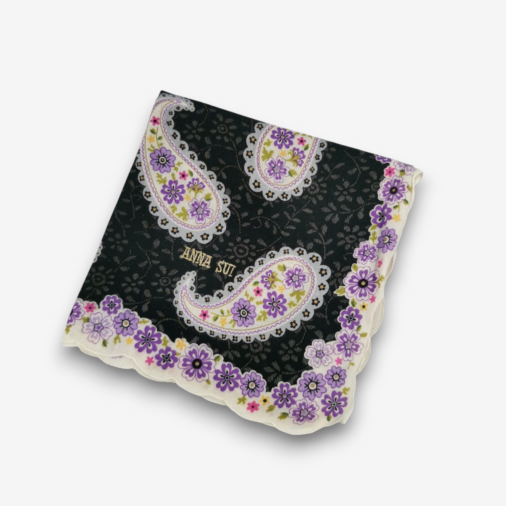 Japanese Brand Vintage Anna Sui Handkerchief Pocket Square Bandana Size ONE SIZE - 4 Thumbnail