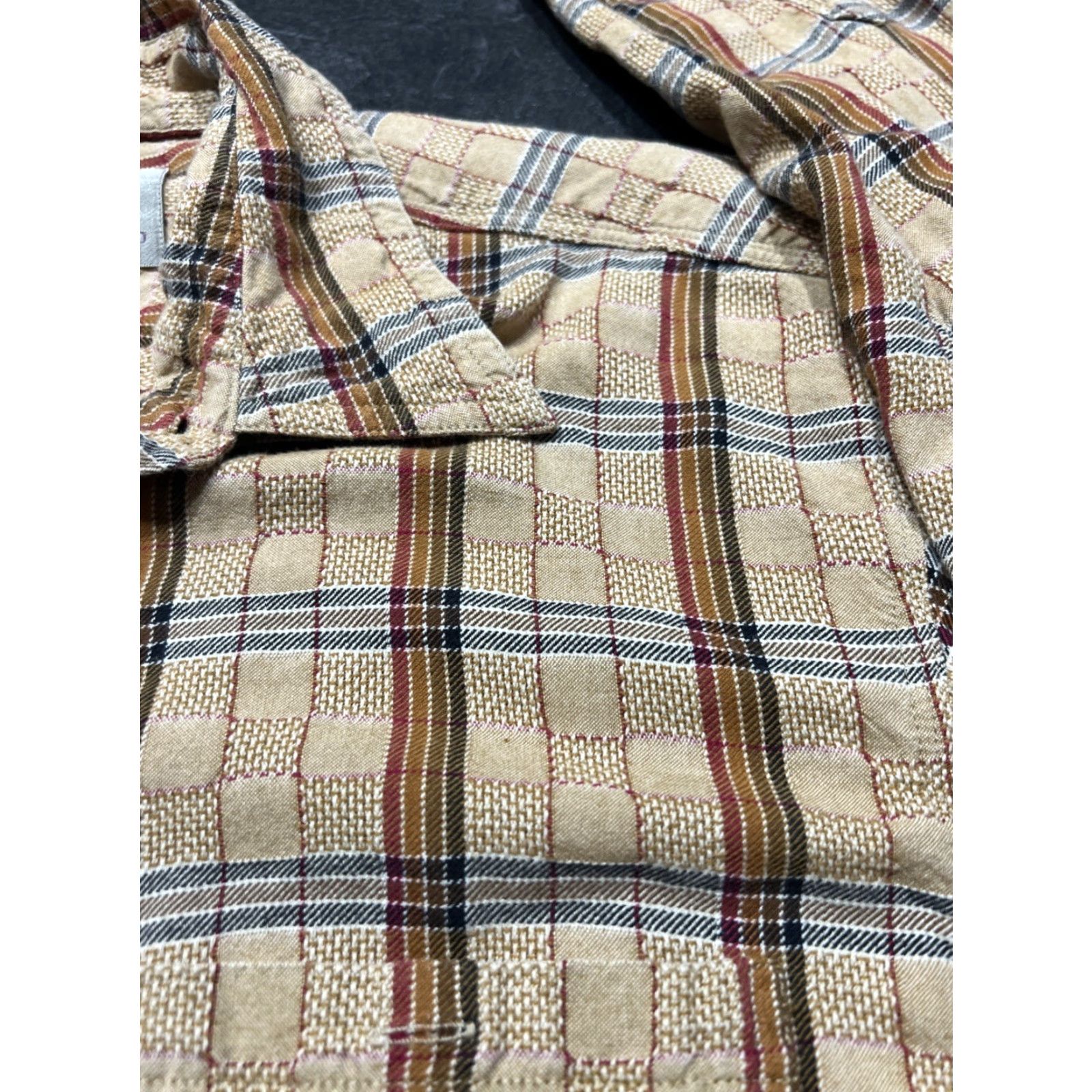 The Territory Ahead Territory Ahead Shirt Mens L Beige Long Sleeve Plaid Classic Preppy Size US L / EU 52-54 / 3 - 3 Thumbnail