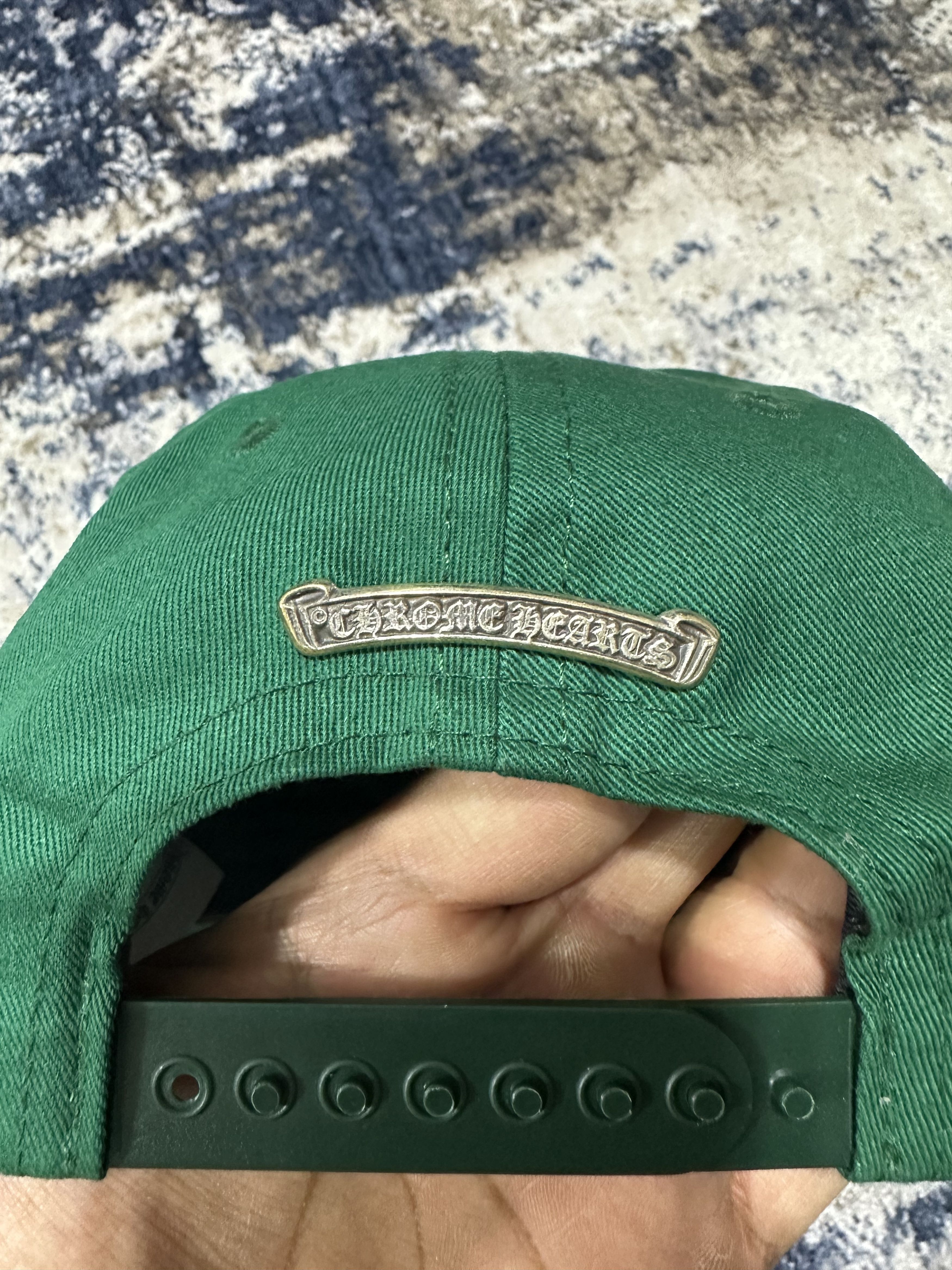 Chrome Hearts Chrome Hearts Matty Boy Leather Space Patch Green Hat Size ONE SIZE - 6 Thumbnail