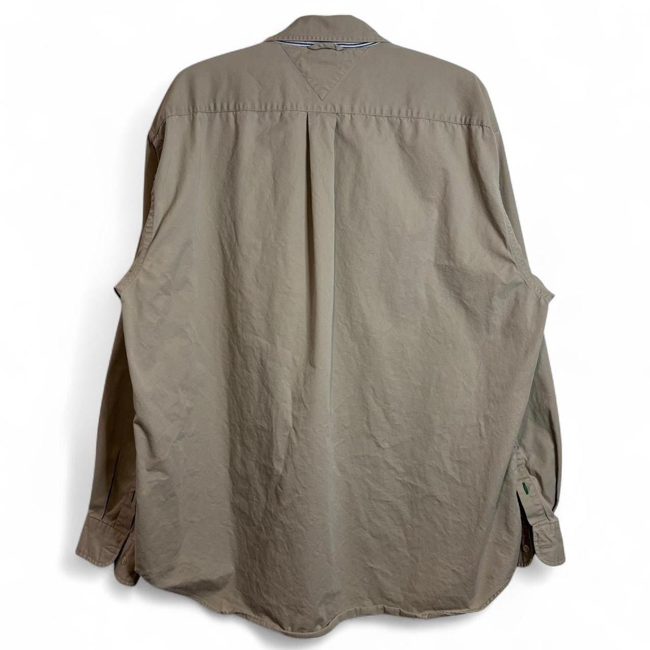 Tommy Hilfiger × Vintage Vintage 90s Tommy Hilfiger Beige Button-Up Shirt Size US XL / EU 56 / 4 - 5 Thumbnail