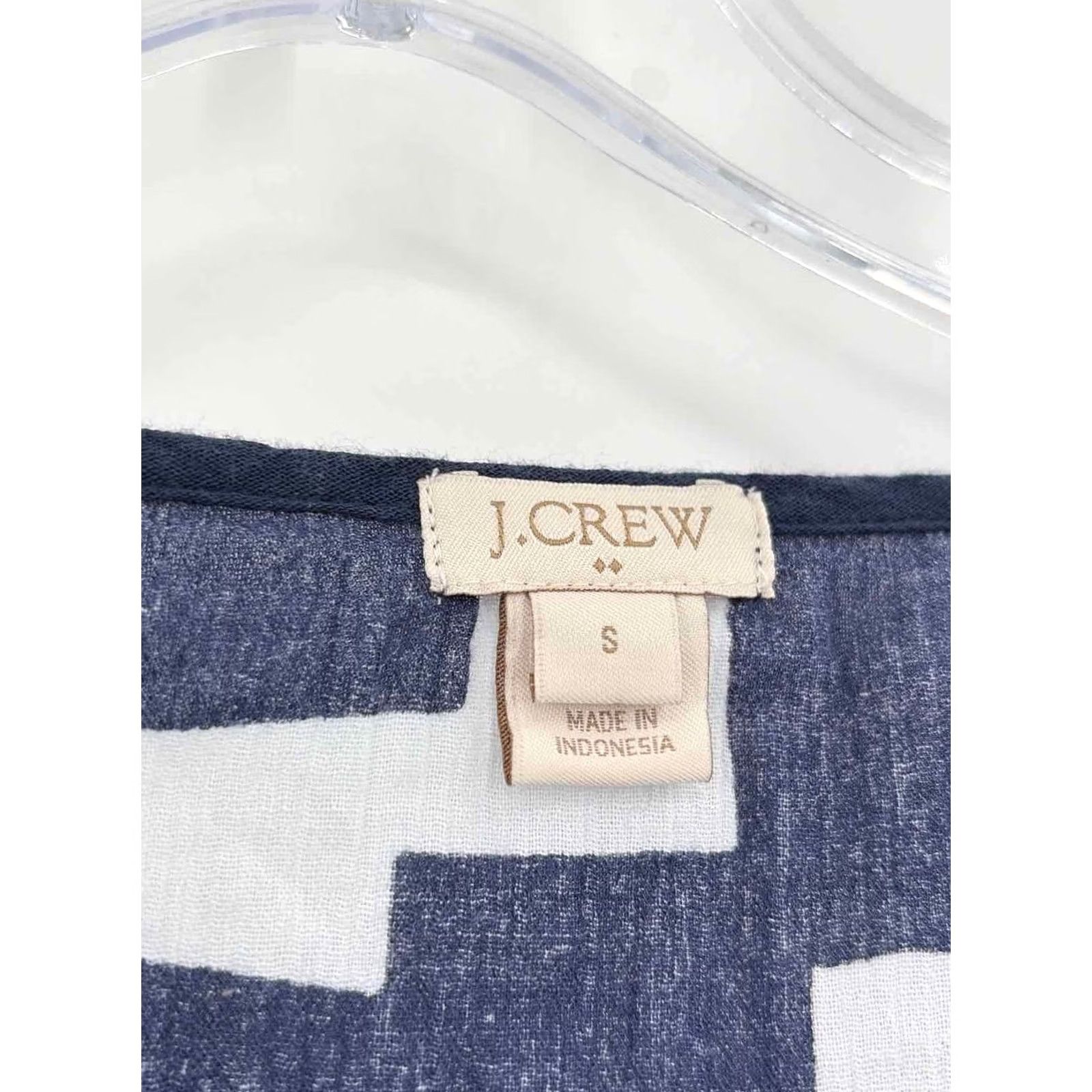 Vintage J Crew Navy Tunic Blouse Small Size S / US 4 / IT 40 - 3 Thumbnail