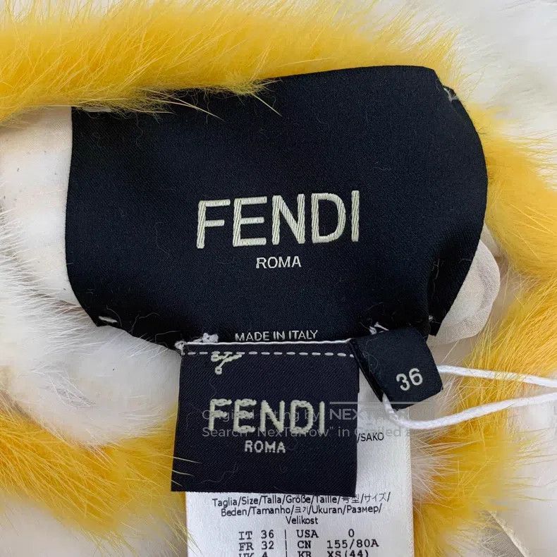 Fendi Fendi White Hooded Zip Long Sleeve Dual-Wear Mink Fur Jack Size XXS / US 00 / IT 34 - 5 Thumbnail