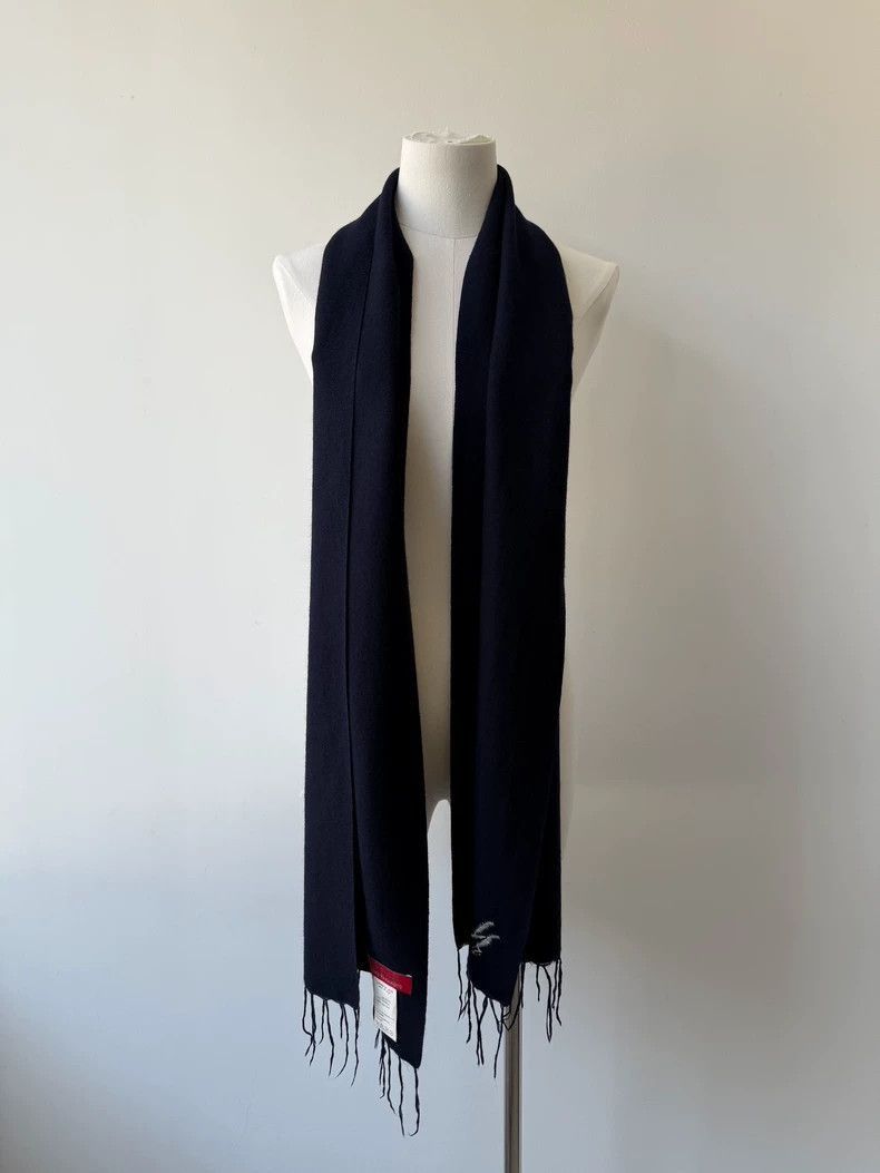Yohji Yamamoto Yohji Yamamoto Yohji Yamamoto Cashmere Silk Fringe Scarf Size ONE SIZE - 1 Thumbnail