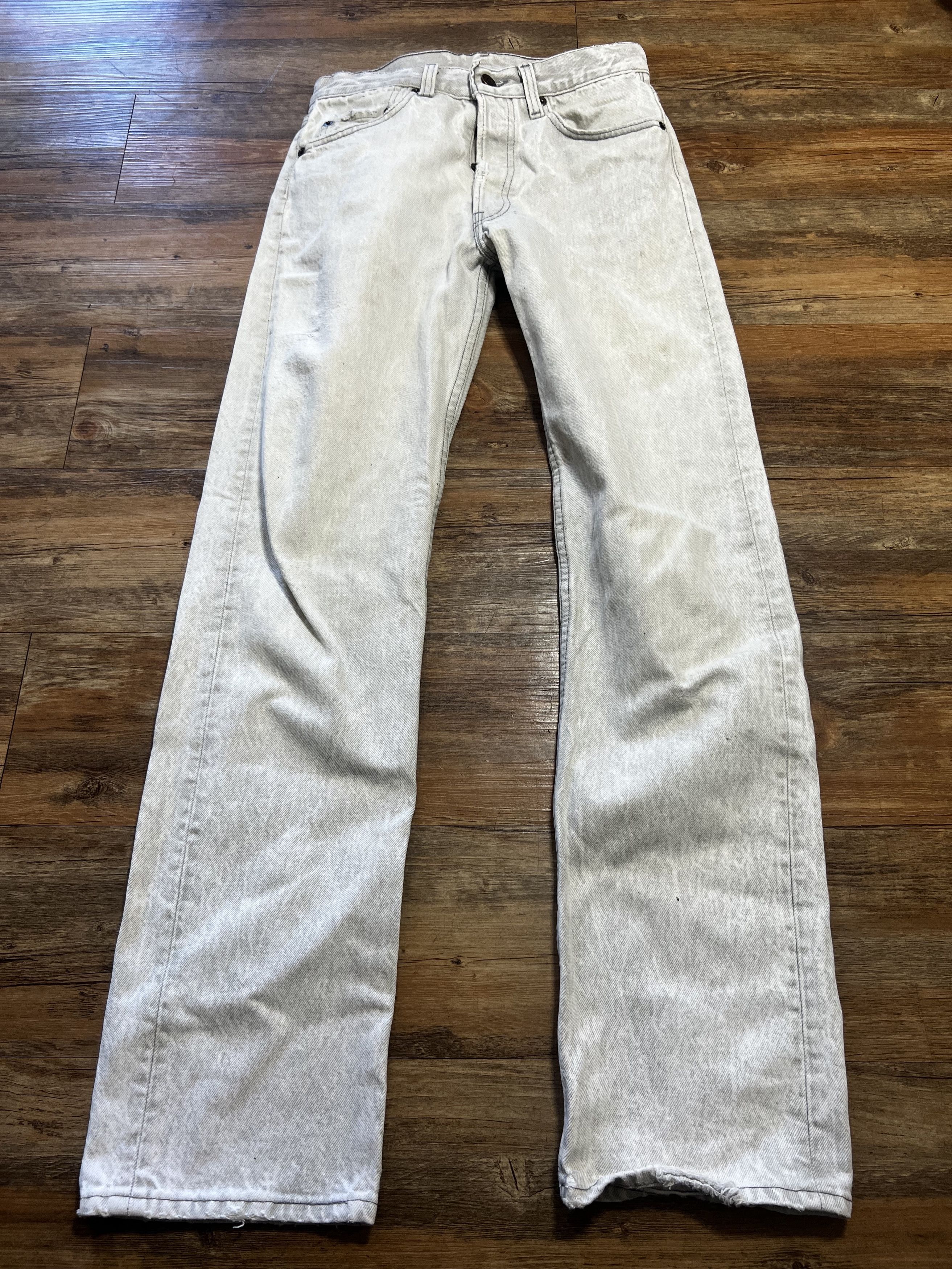 Levi's × Levi's Vintage Clothing × Vintage Vintage 501 Levi's grey Denim Jean Pants Size US 27 - 1 Thumbnail
