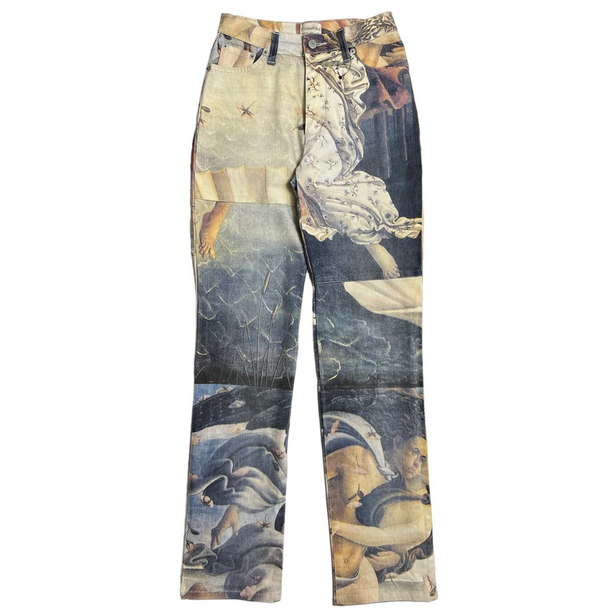 Image of Italian Designers Pianura Studio Graphics Denim Pants, Men's (Size 30)