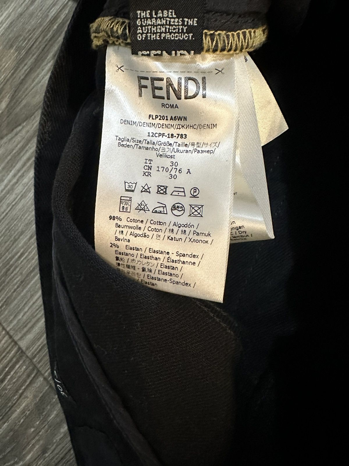 Fendi FENDI Black Jacquard FF Jeans Size US 30 / EU 46 - 8 Thumbnail