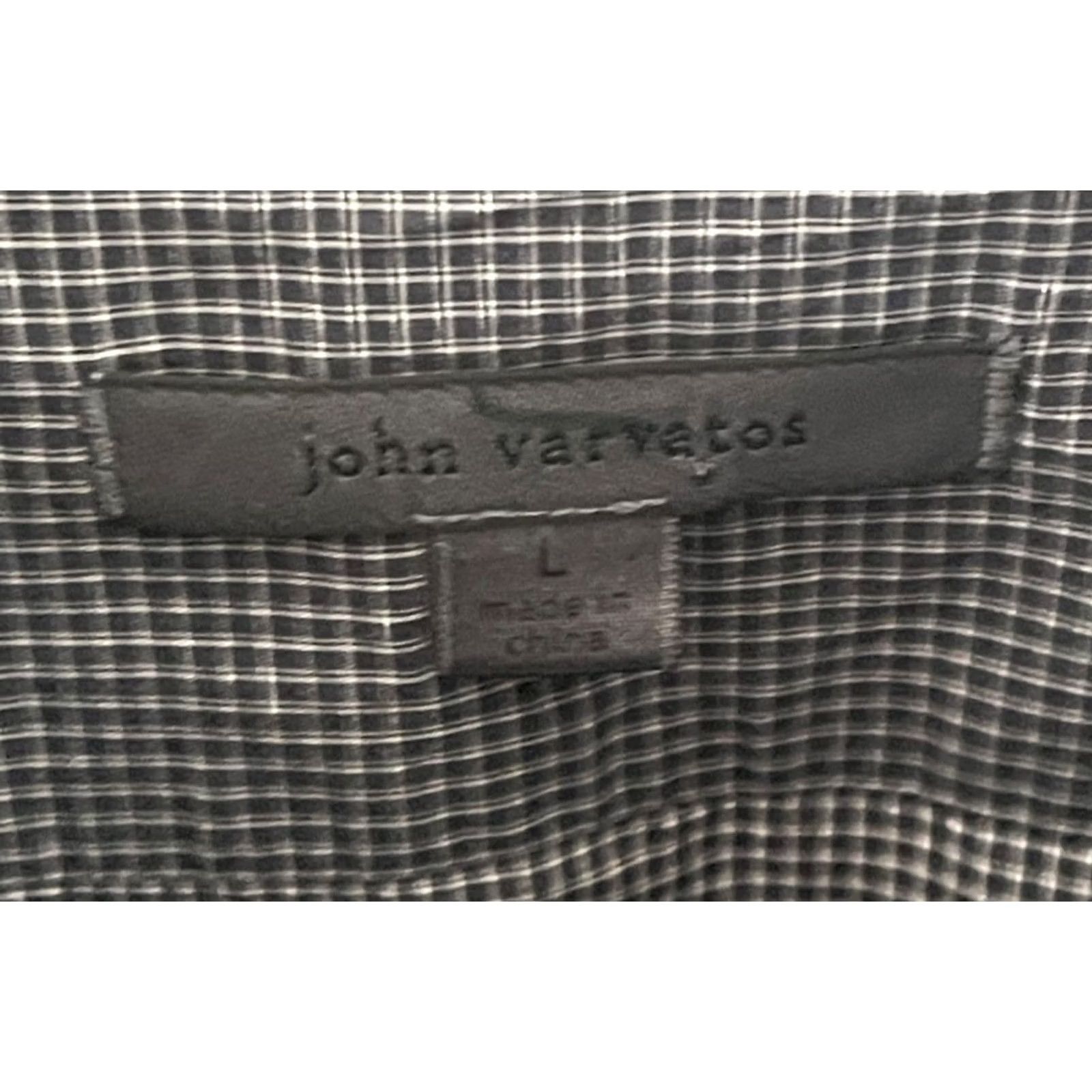 John Varvatos John Varvatos Shirt Large Blue Check Long Sleeve Button Up Pockets Men's Size US L / EU 52-54 / 3 - 4 Thumbnail
