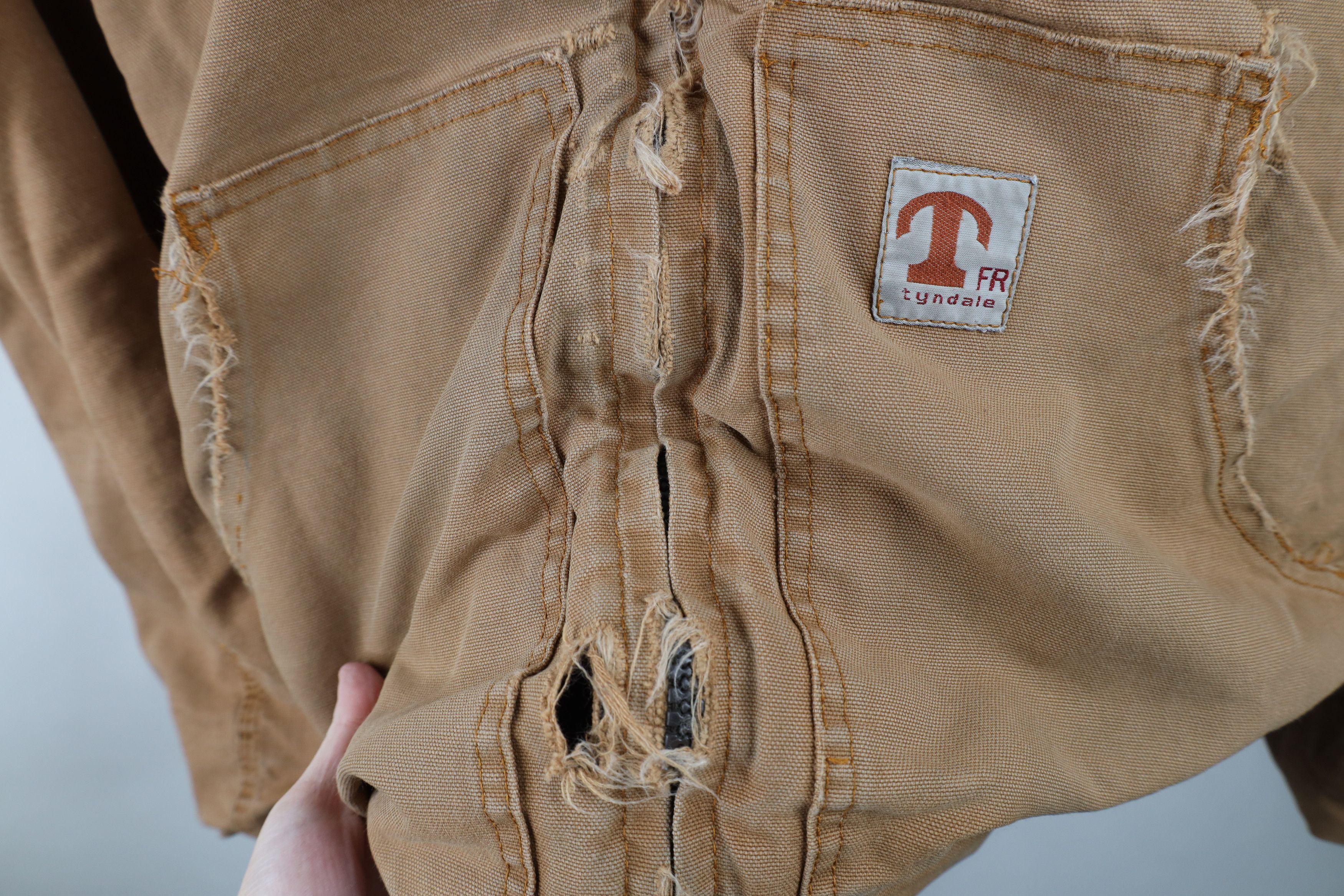 Vintage Vintage 90s Tyndale FR Wool Lined Hooded Canvas Jacket USA Size US XXL / EU 58 / 5 - 6 Thumbnail