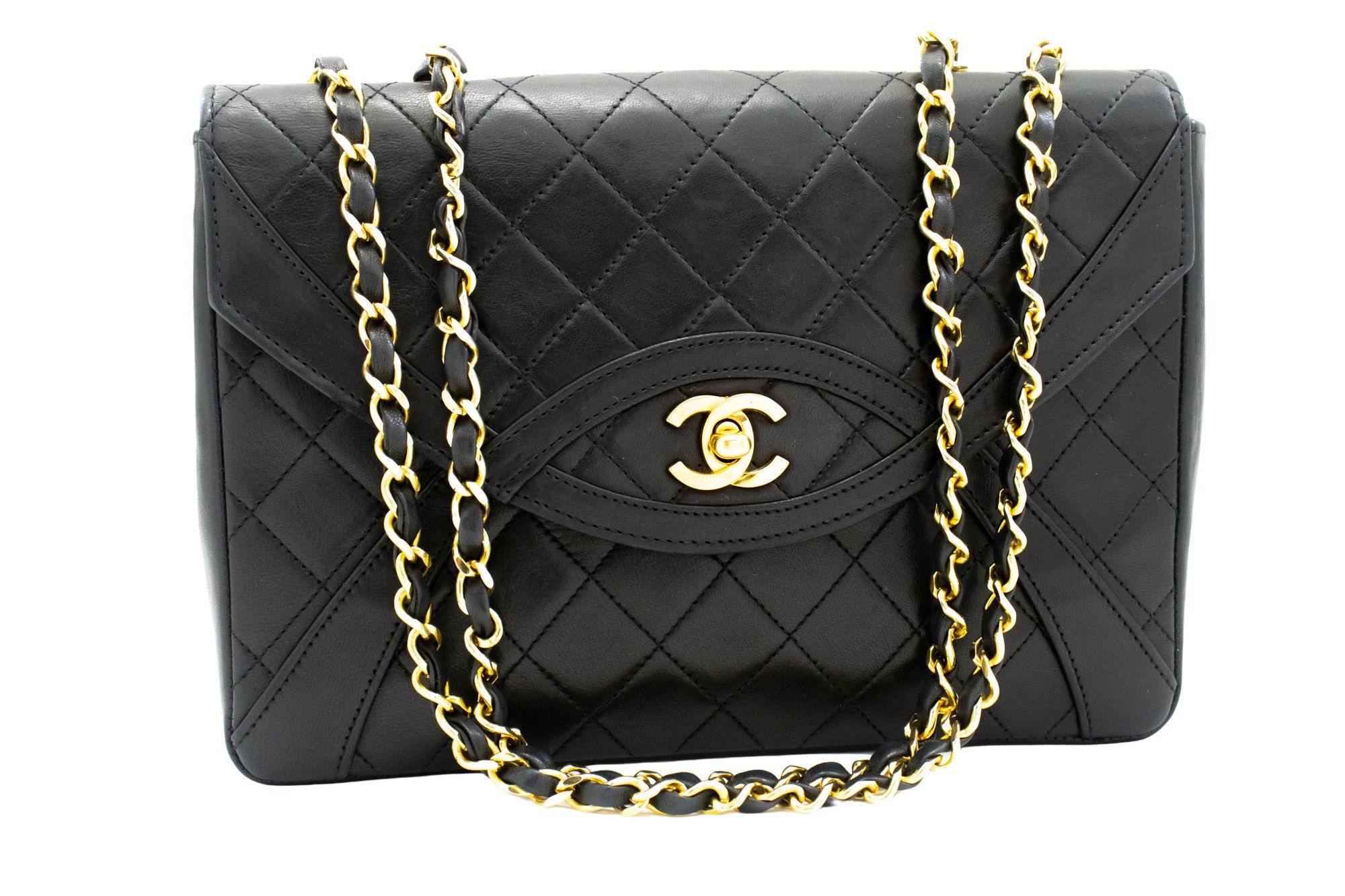 Chanel Flap Bag Black Leather Shoulder Bag (Pre-Owned) Size ONE SIZE - 1 Thumbnail