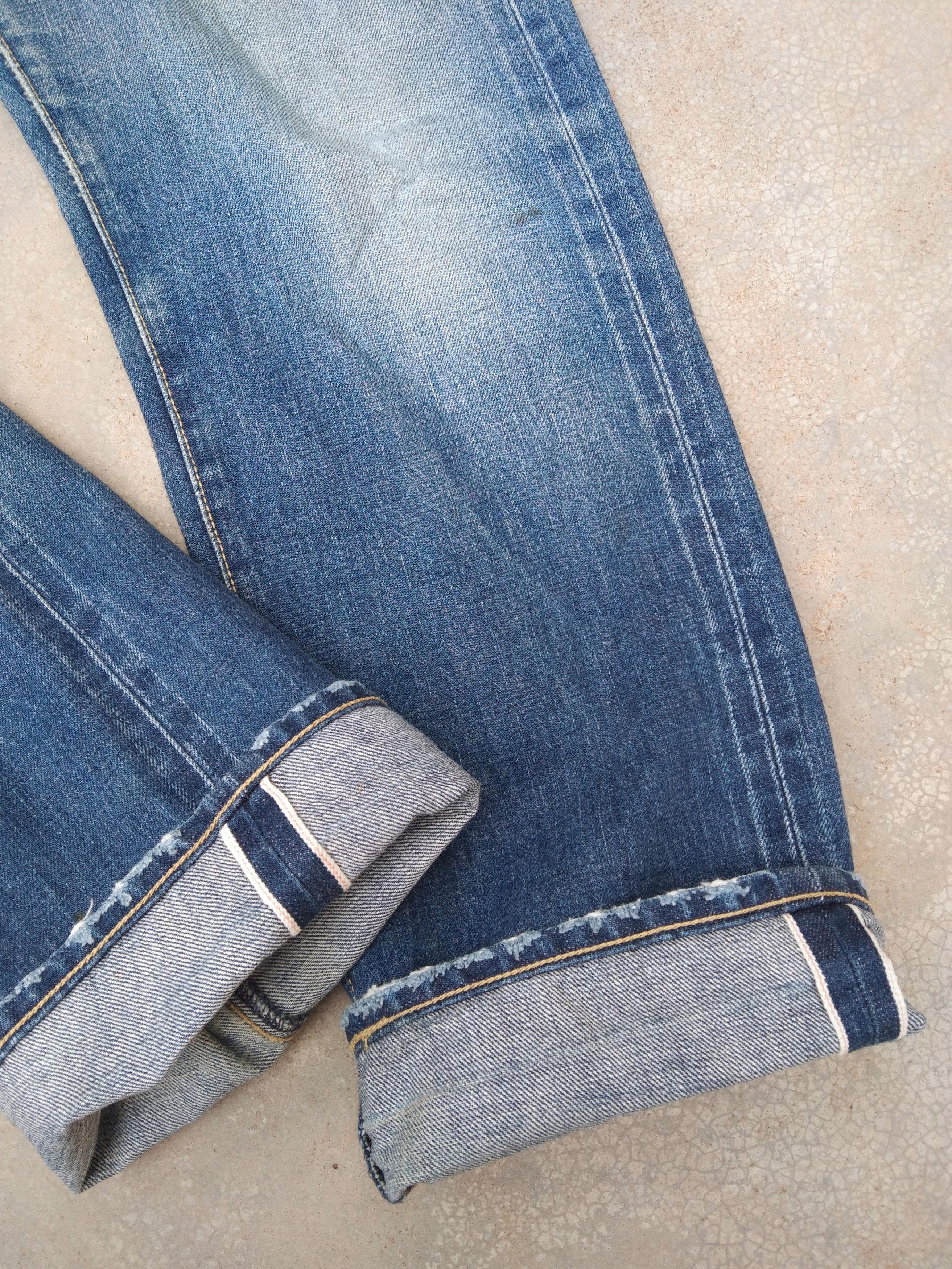 Japanese Brand Vintage Redline Journal Standard Rusty Wash Selvedge Jeans Size US 32 / EU 48 - 4 Thumbnail