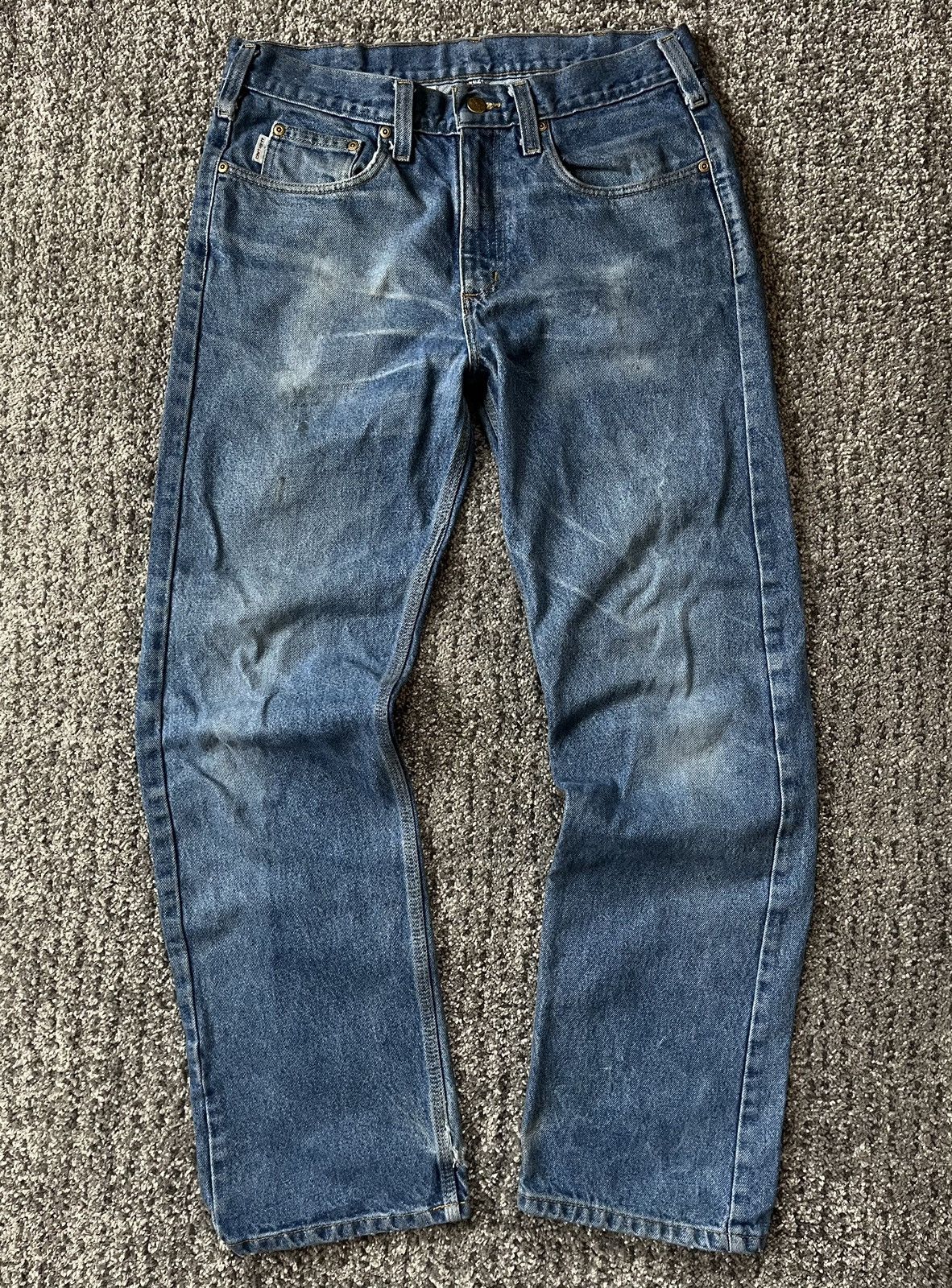 Carhartt × Vintage Vintage 90’s Carhartt Thrashed Jeans Size US 32 / EU 48 - 14 Thumbnail